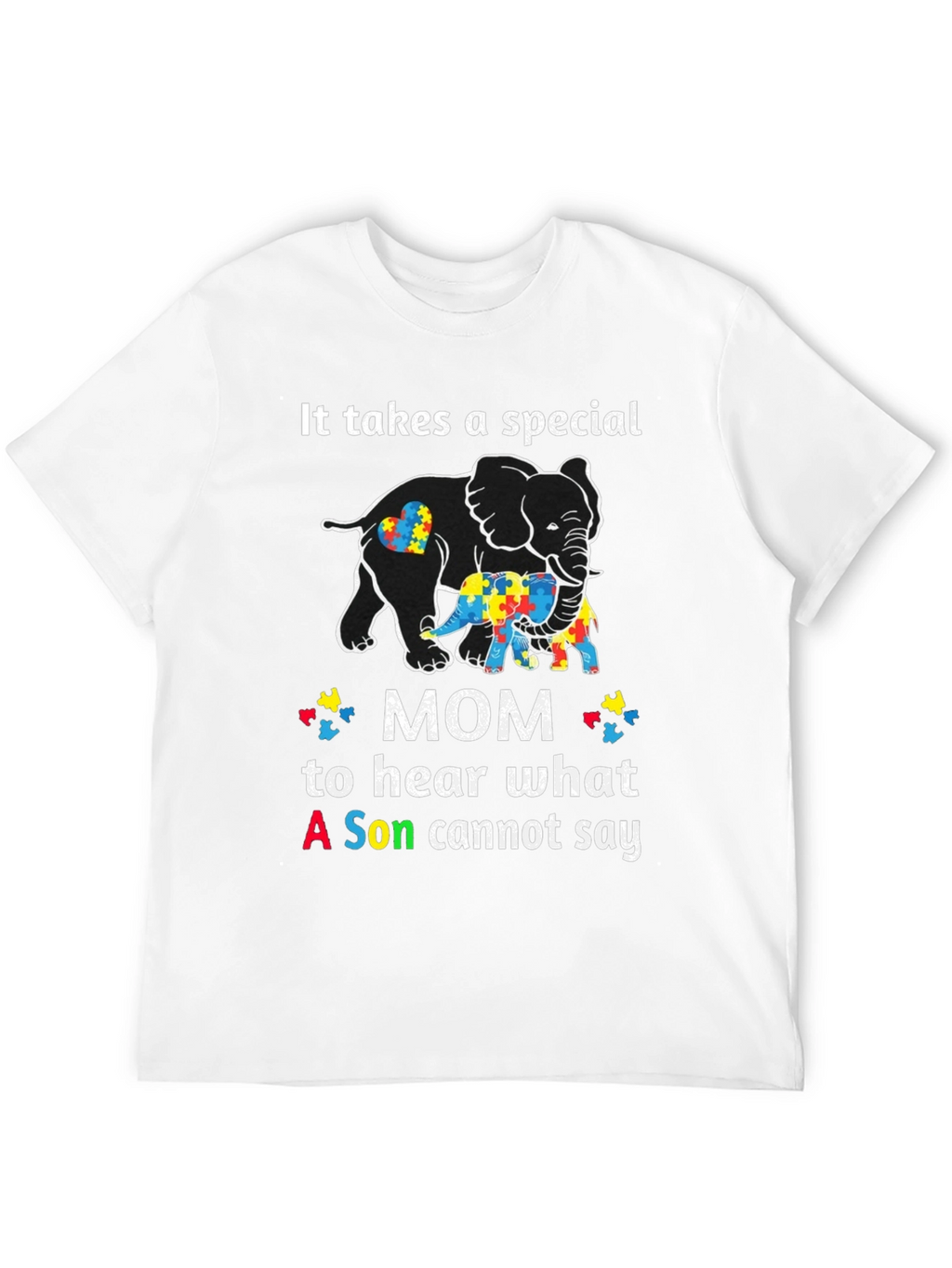 Autism Awareness Mom Elephant T-Shirt