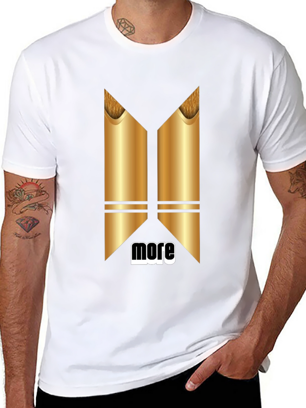 Modern Graphic T-Shirt - More Metallic Design