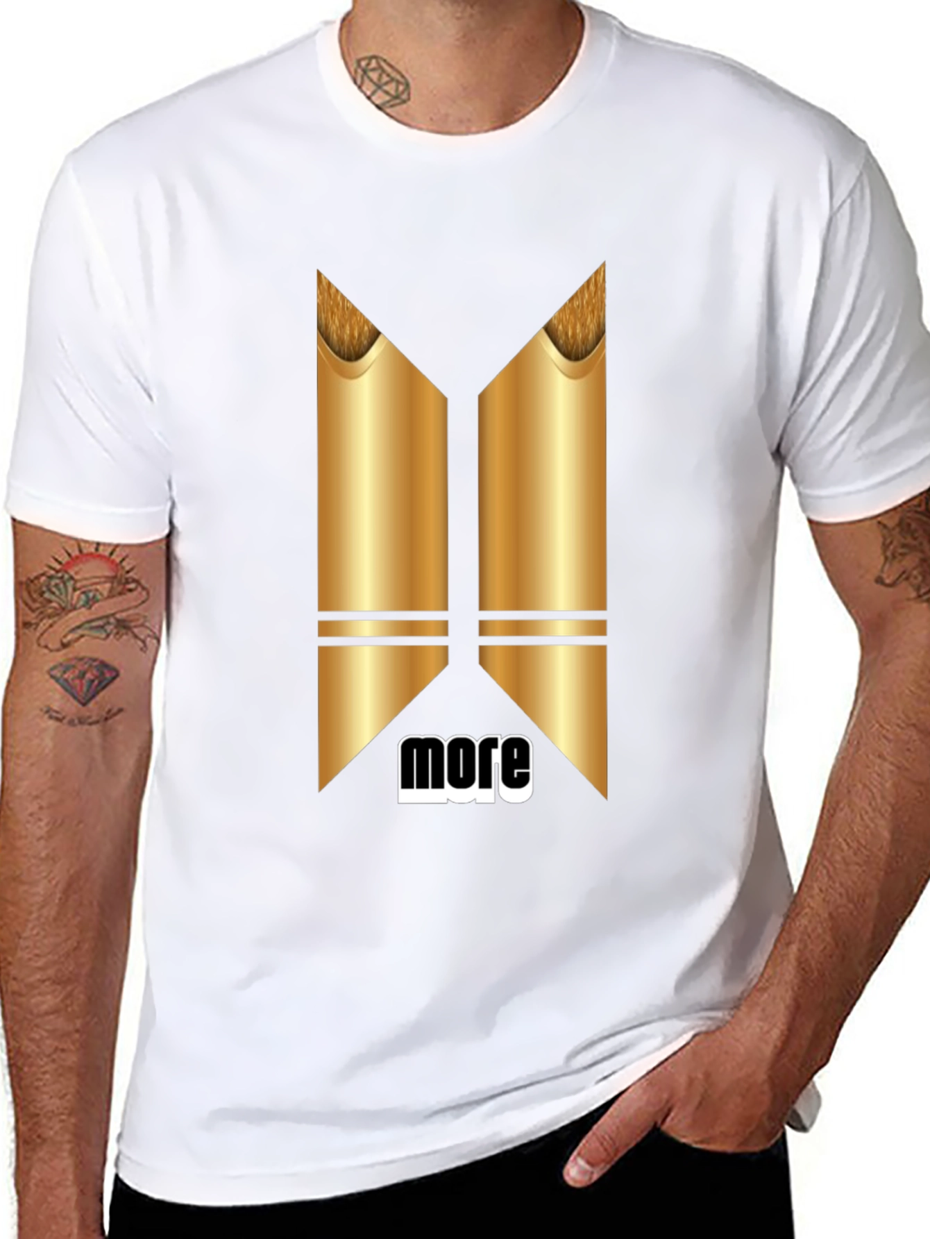 Modern Graphic T-Shirt - More Metallic Design