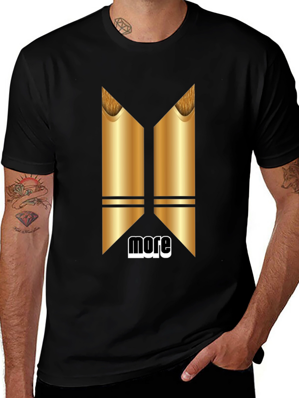 Modern Graphic T-Shirt - More Metallic Design
