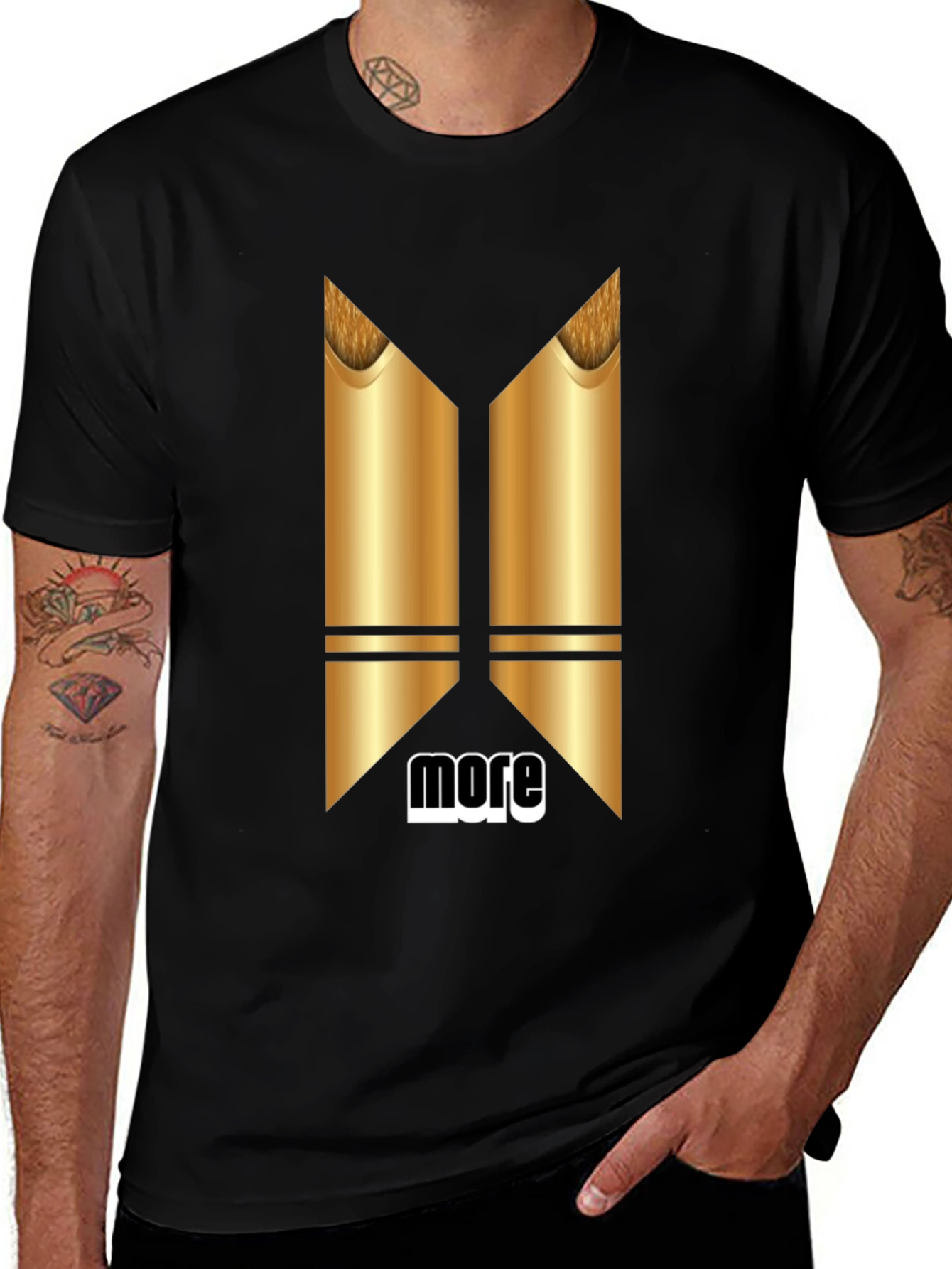 Modern Graphic T-Shirt - More Metallic Design