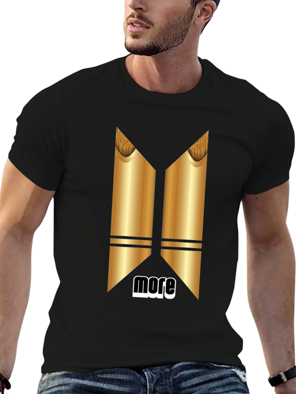 Modern Graphic T-Shirt - More Metallic Design