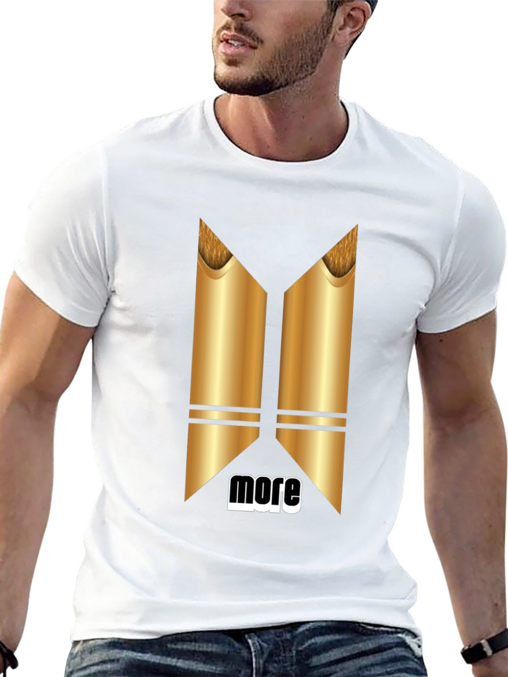 Modern Graphic T-Shirt - More Metallic Design