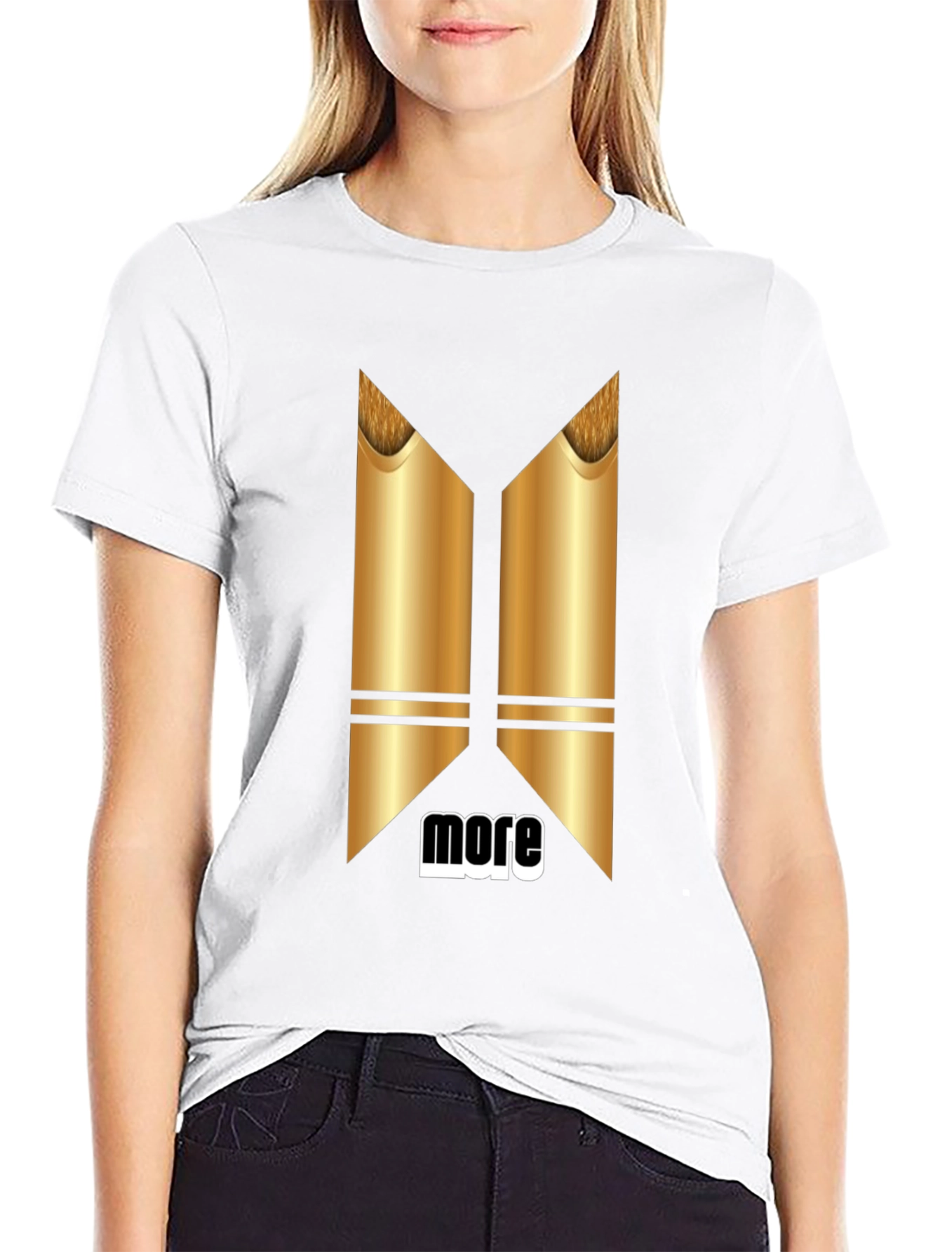 Modern Graphic T-Shirt - More Metallic Design