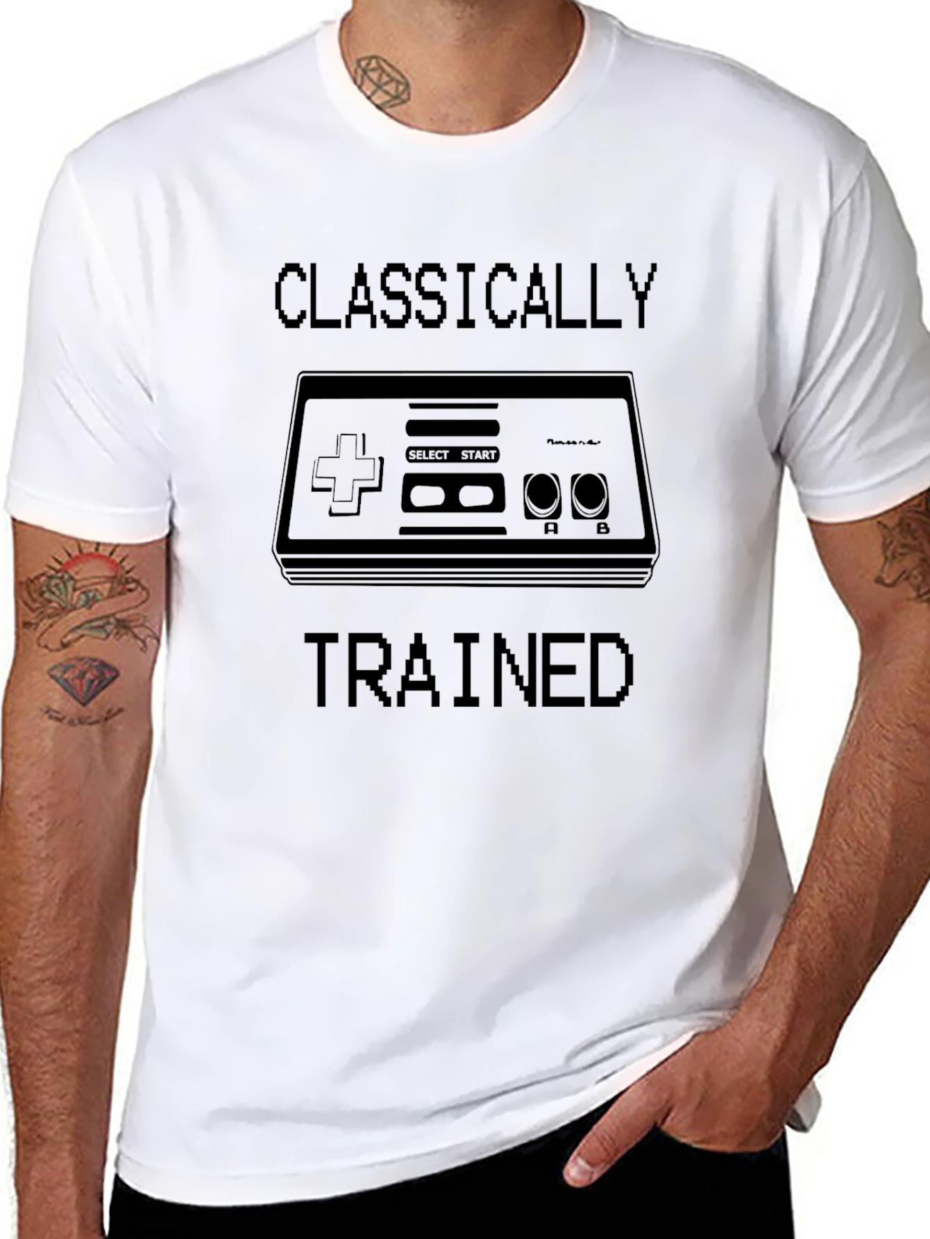 Classically Trained Gamer T-Shirt - Retro Video Game Style