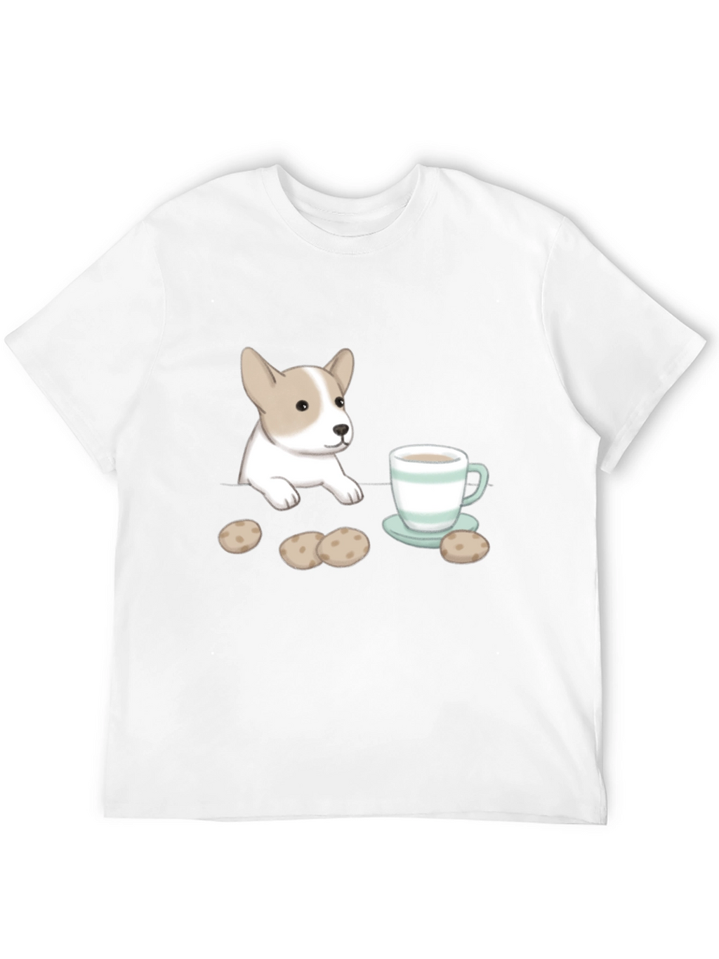 Cute Puppy Tea & Cookies Graphic T-Shirt
