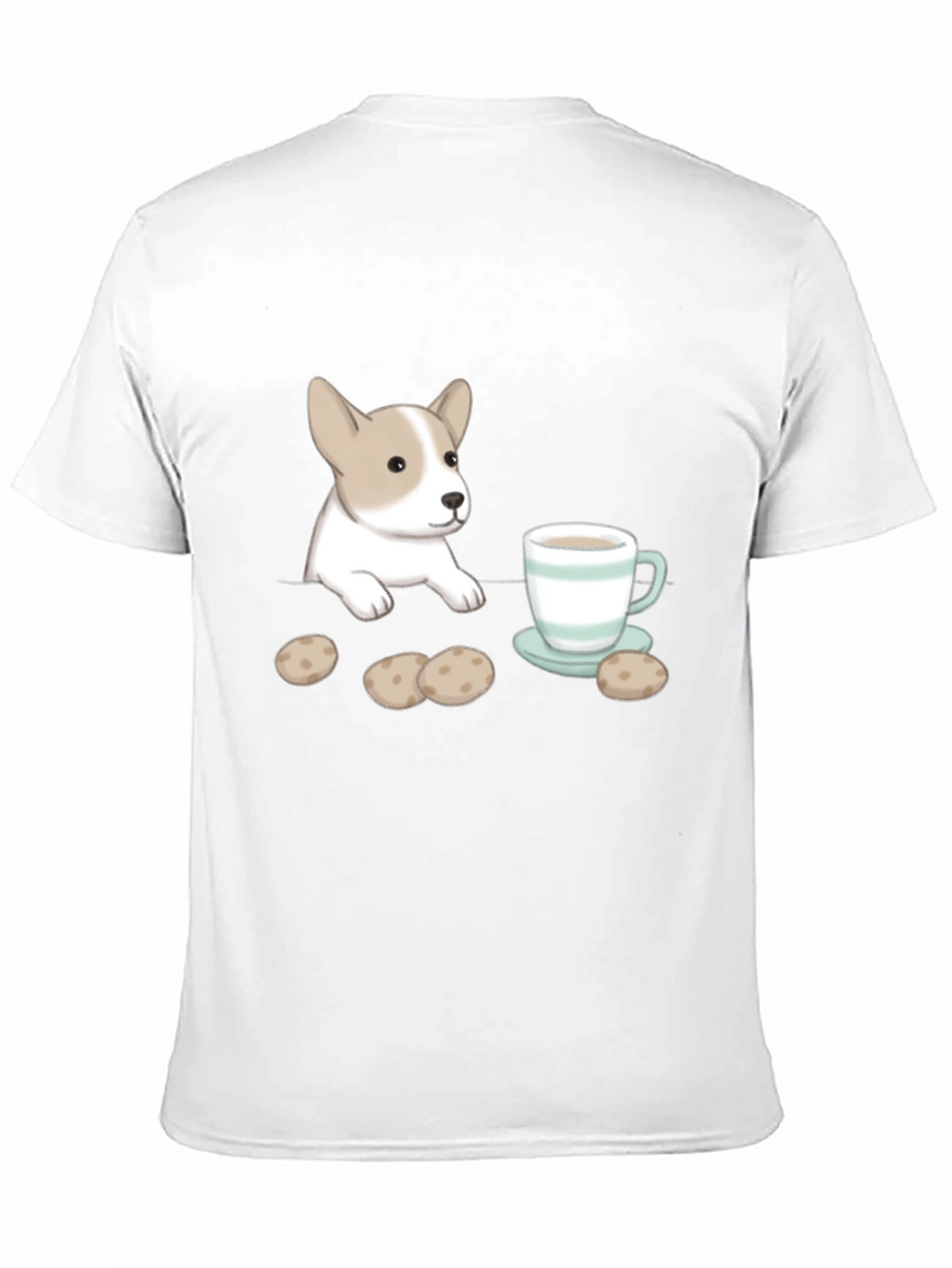 Cute Puppy Tea & Cookies Graphic T-Shirt