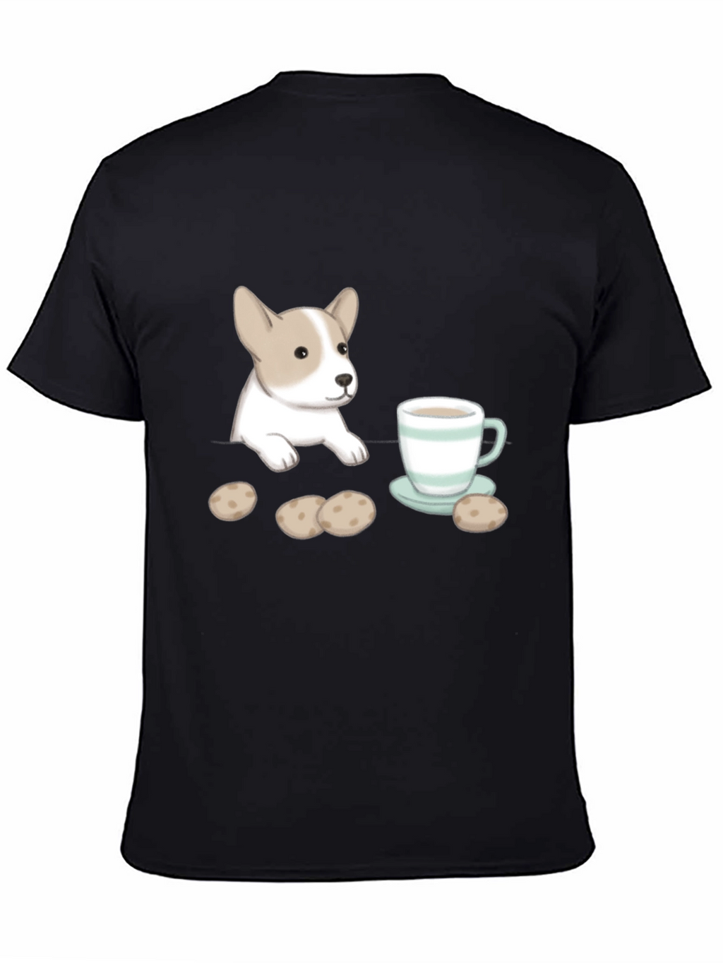 Cute Puppy Tea & Cookies Graphic T-Shirt