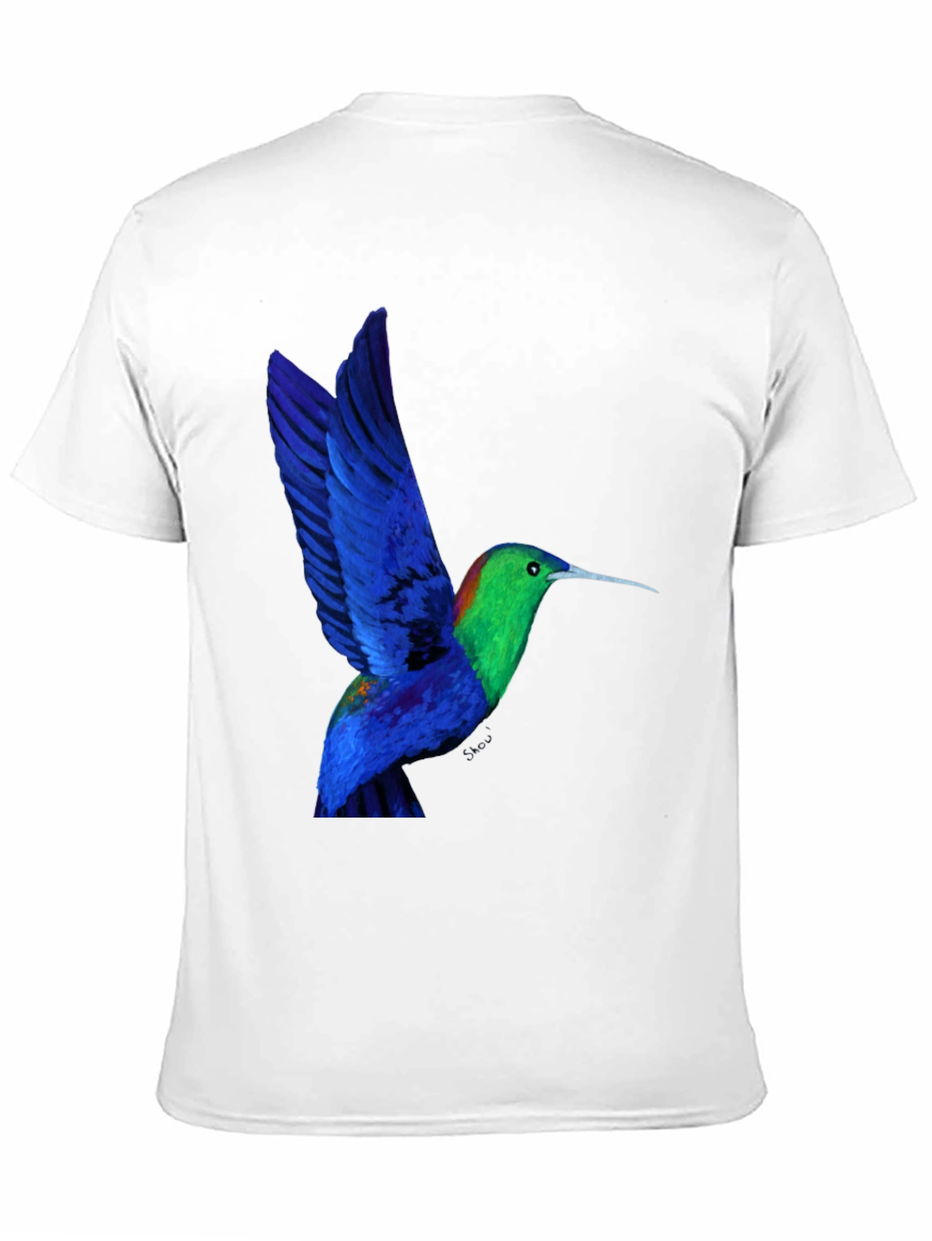 Hummingbird Graphic Tee - Black Cotton Blend