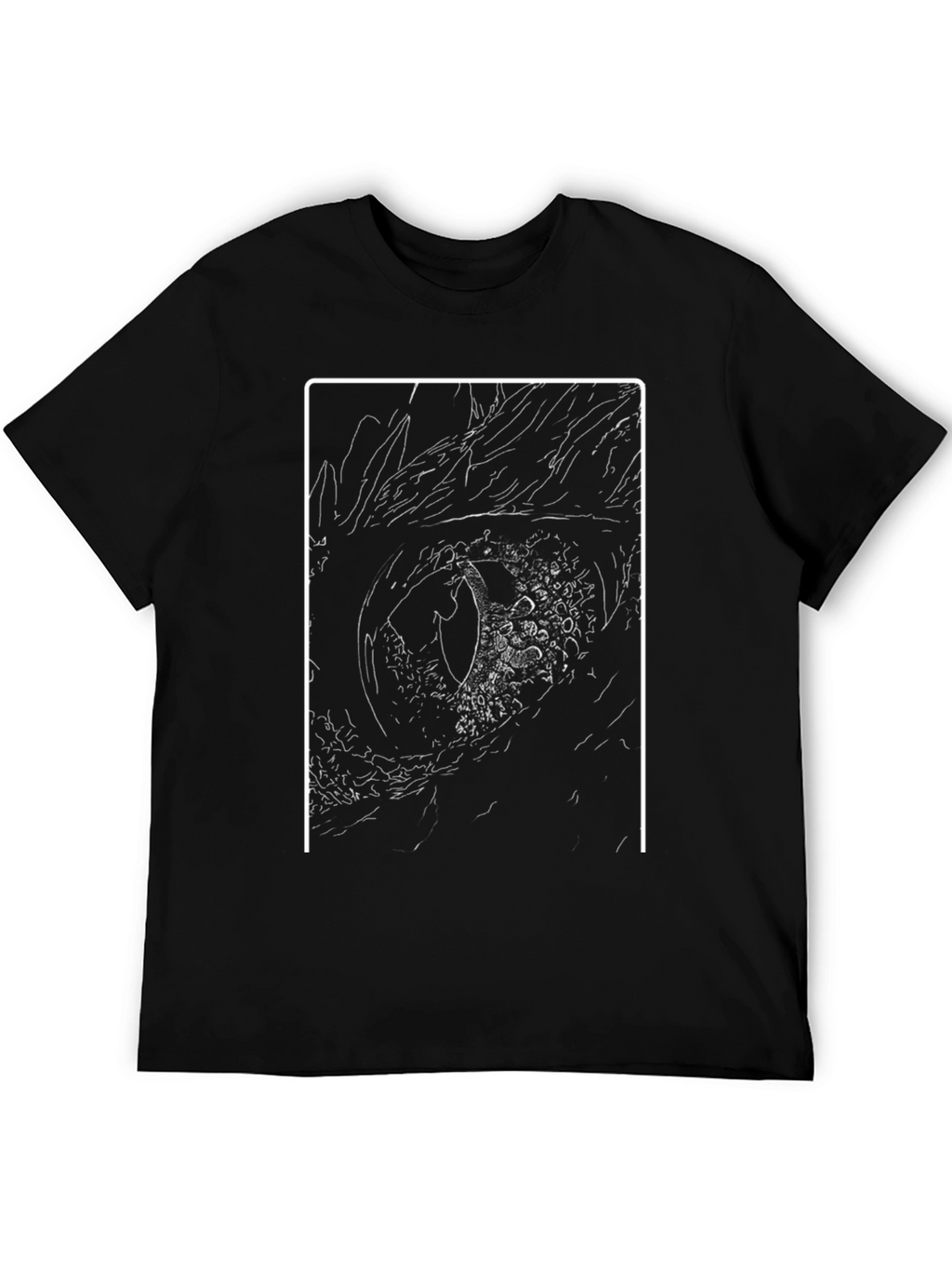 Dragon Eye Graphic Tee - Black Cotton T-Shirt
