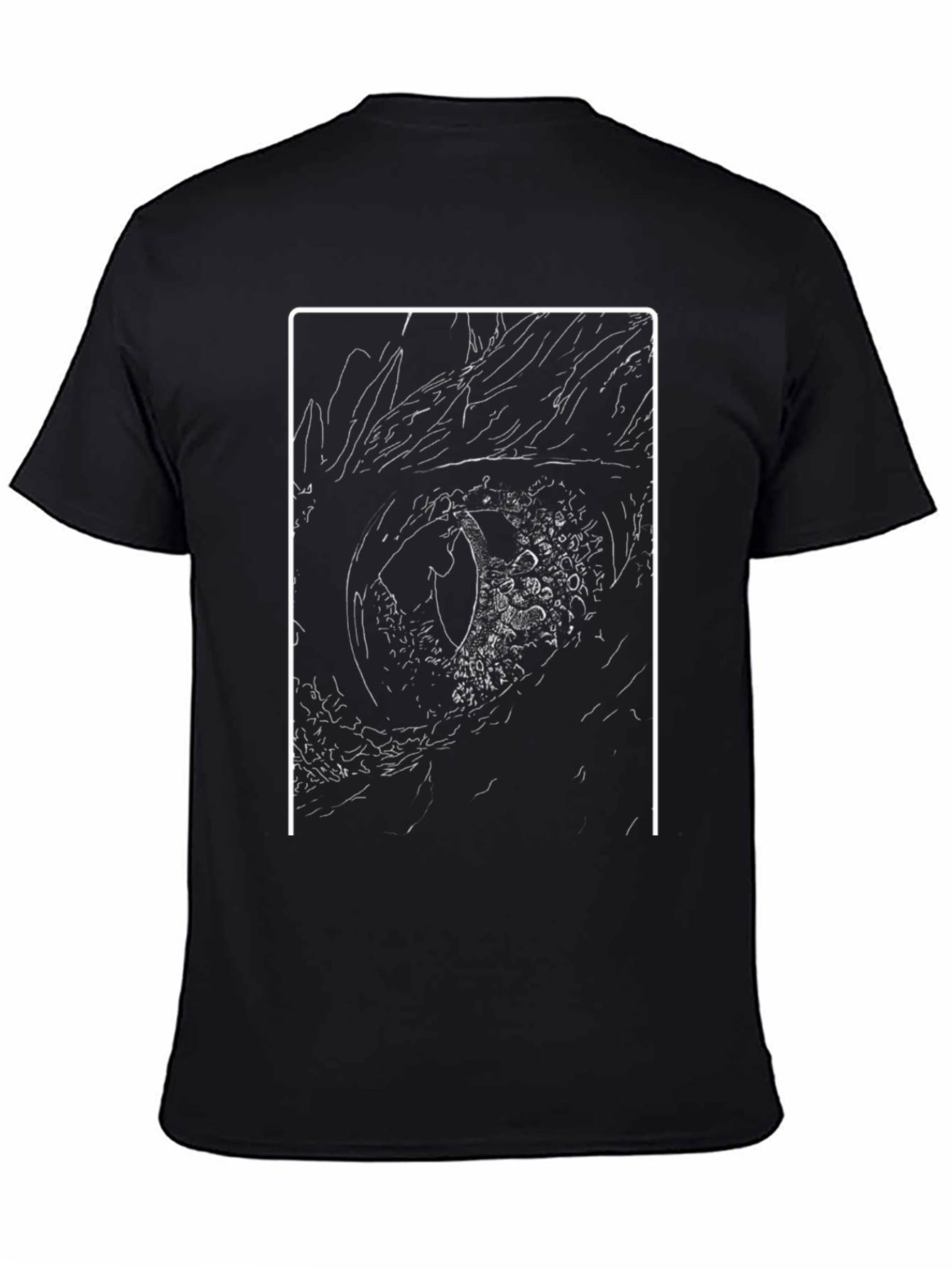 Dragon Eye Graphic Tee - Black Cotton T-Shirt