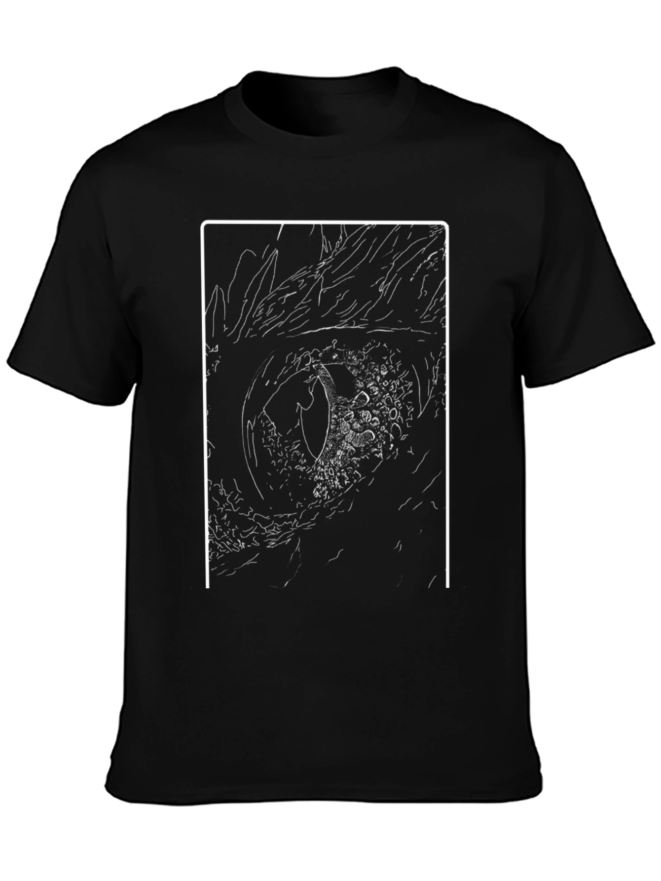 Dragon Eye Graphic Tee - Black Cotton T-Shirt