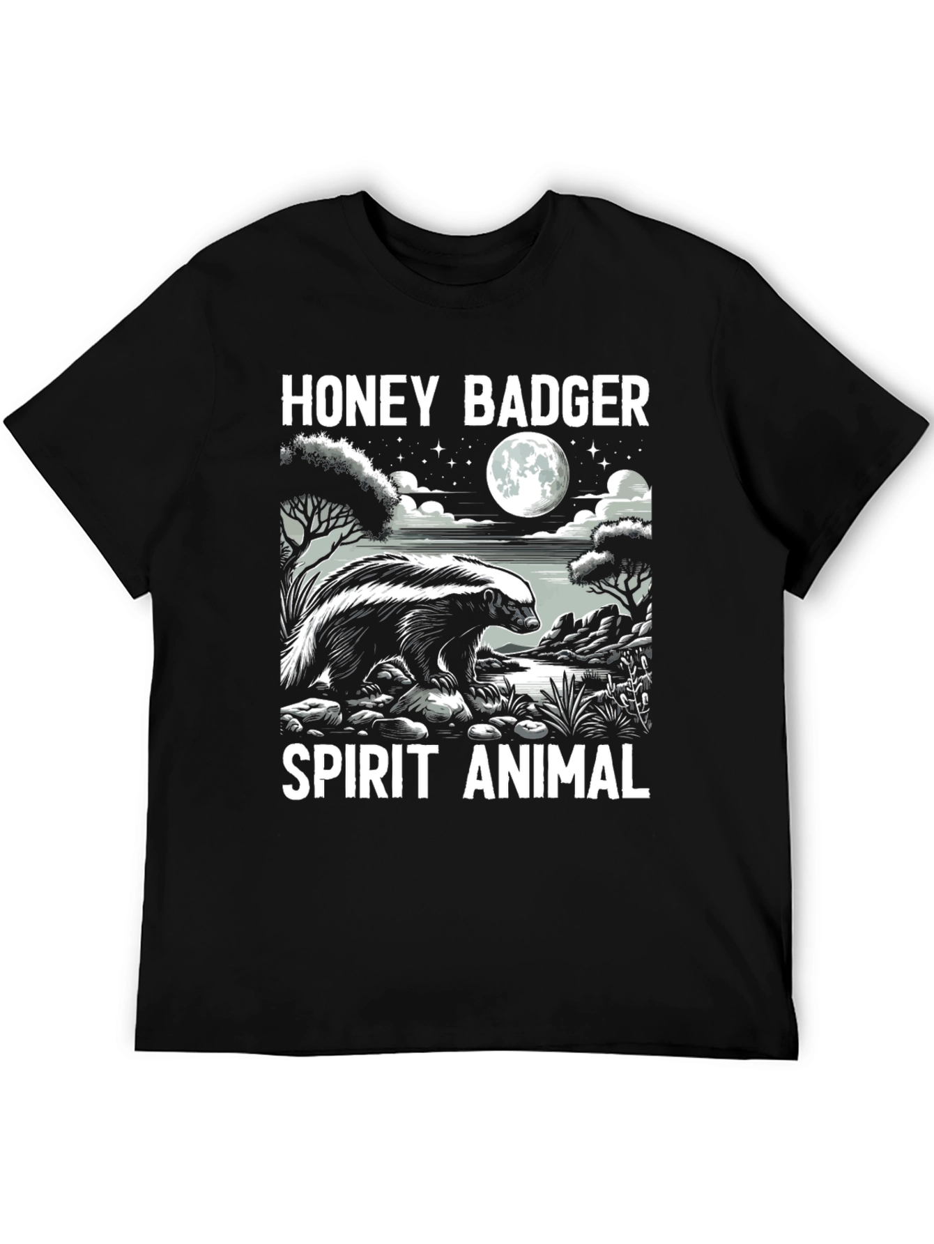 Honey Badger Spirit Animal Graphic T-Shirt