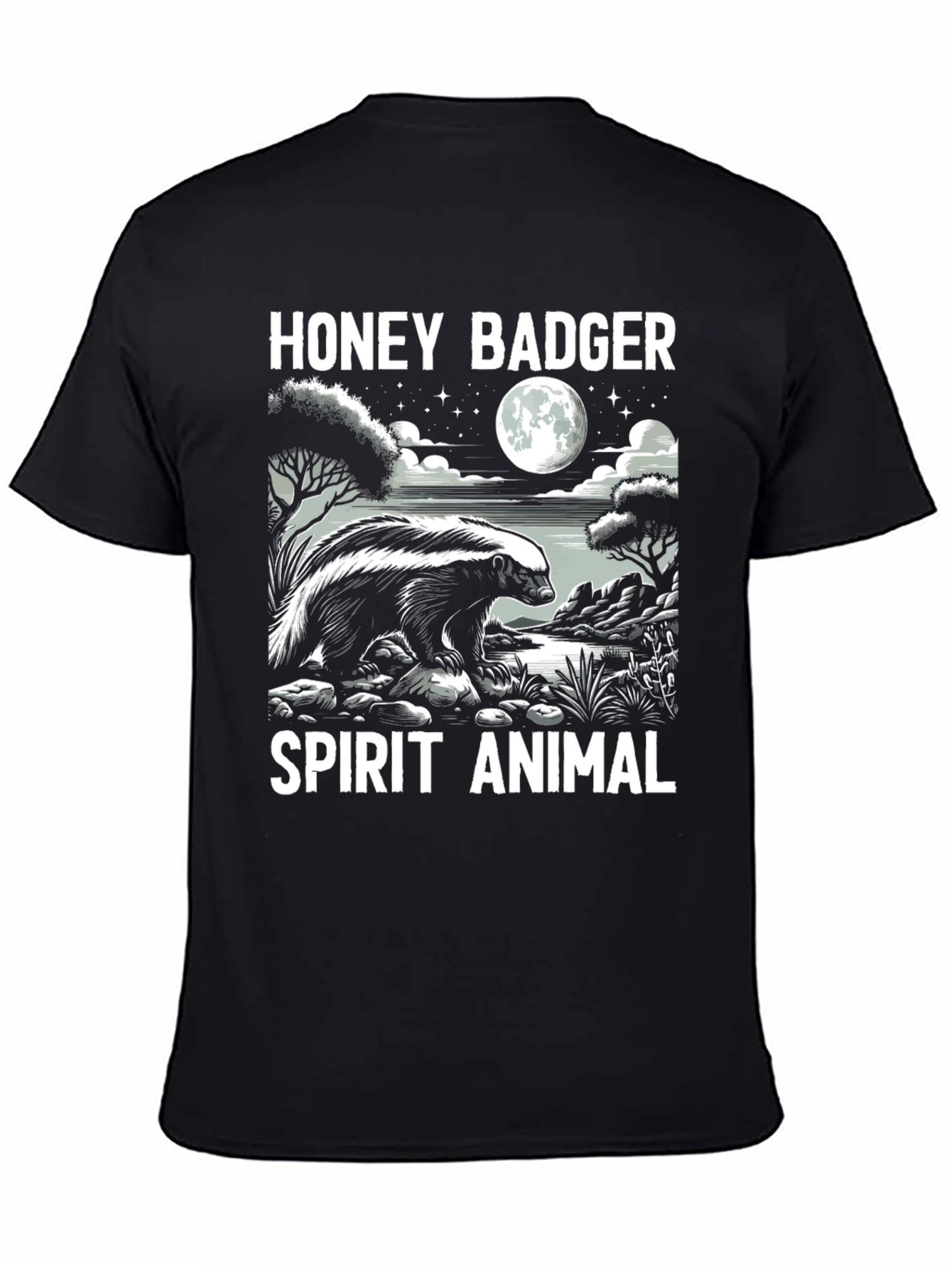 Honey Badger Spirit Animal Graphic T-Shirt
