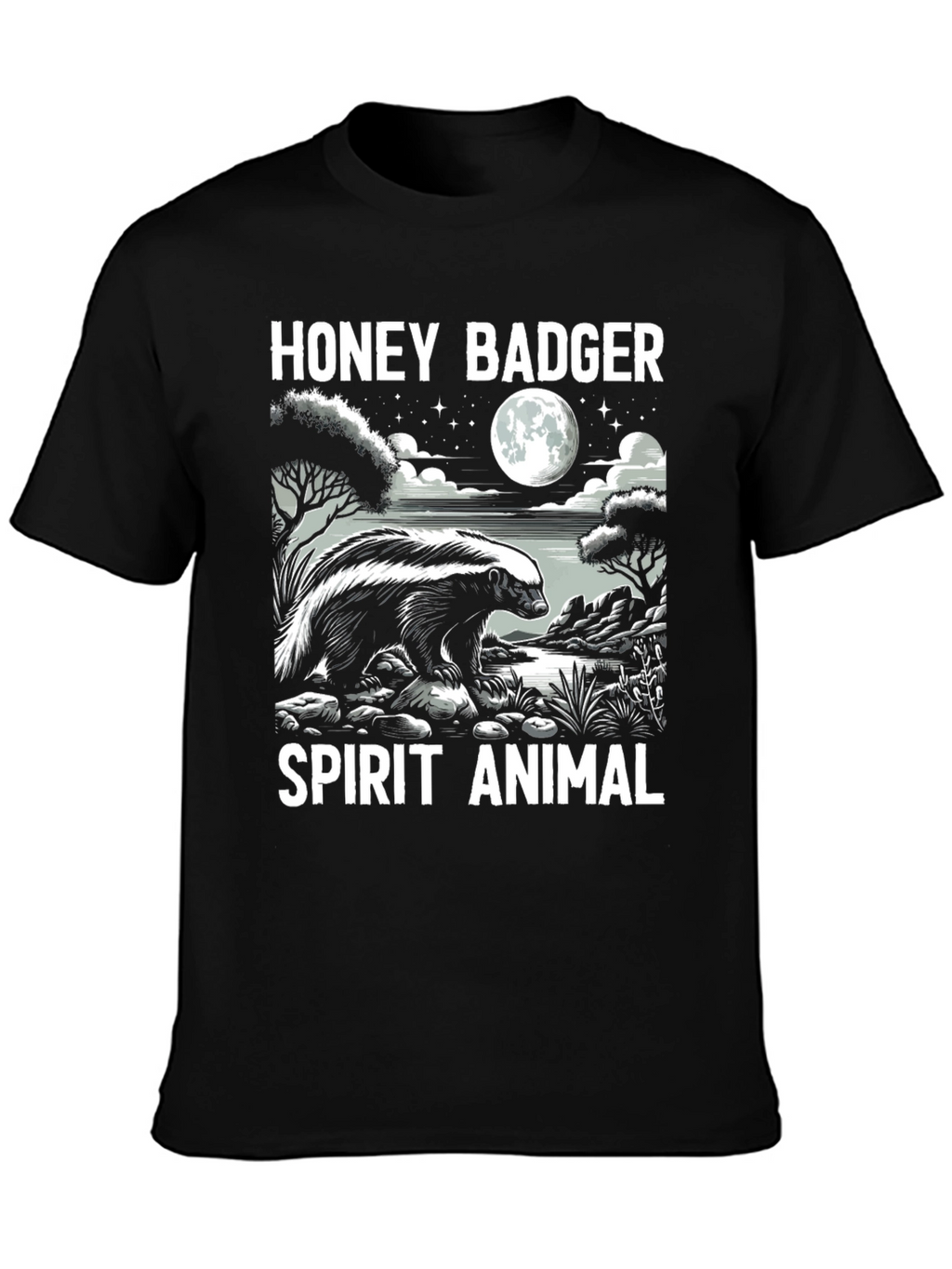Honey Badger Spirit Animal Graphic T-Shirt