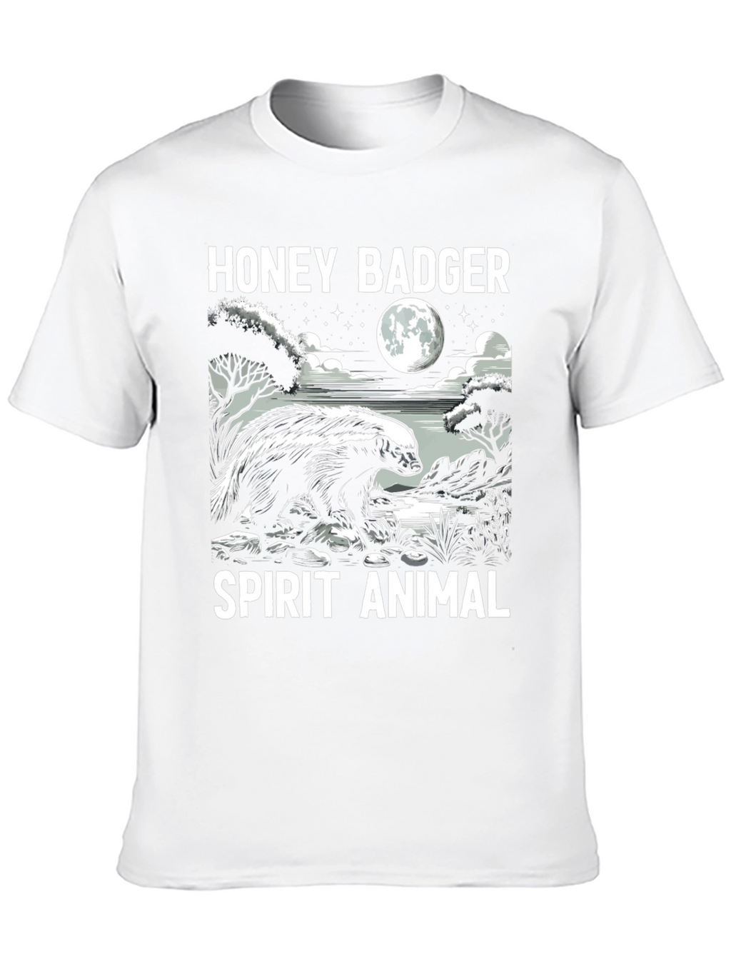 Honey Badger Spirit Animal Graphic T-Shirt