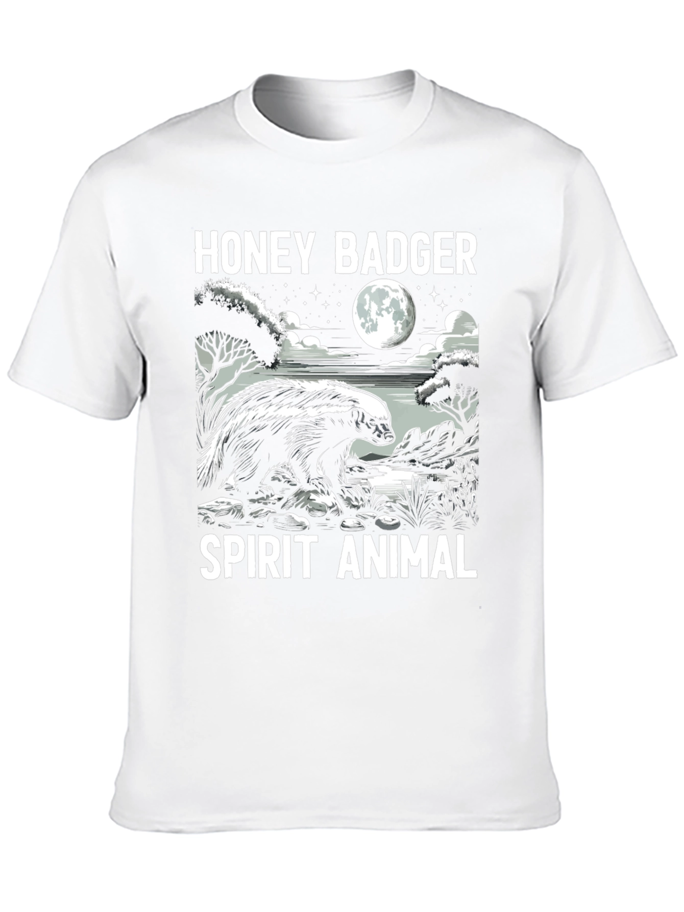 Honey Badger Spirit Animal Graphic T-Shirt