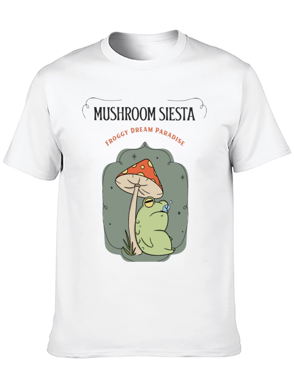 Mushroom Siesta Froggy Dream Paradise Graphic Tee