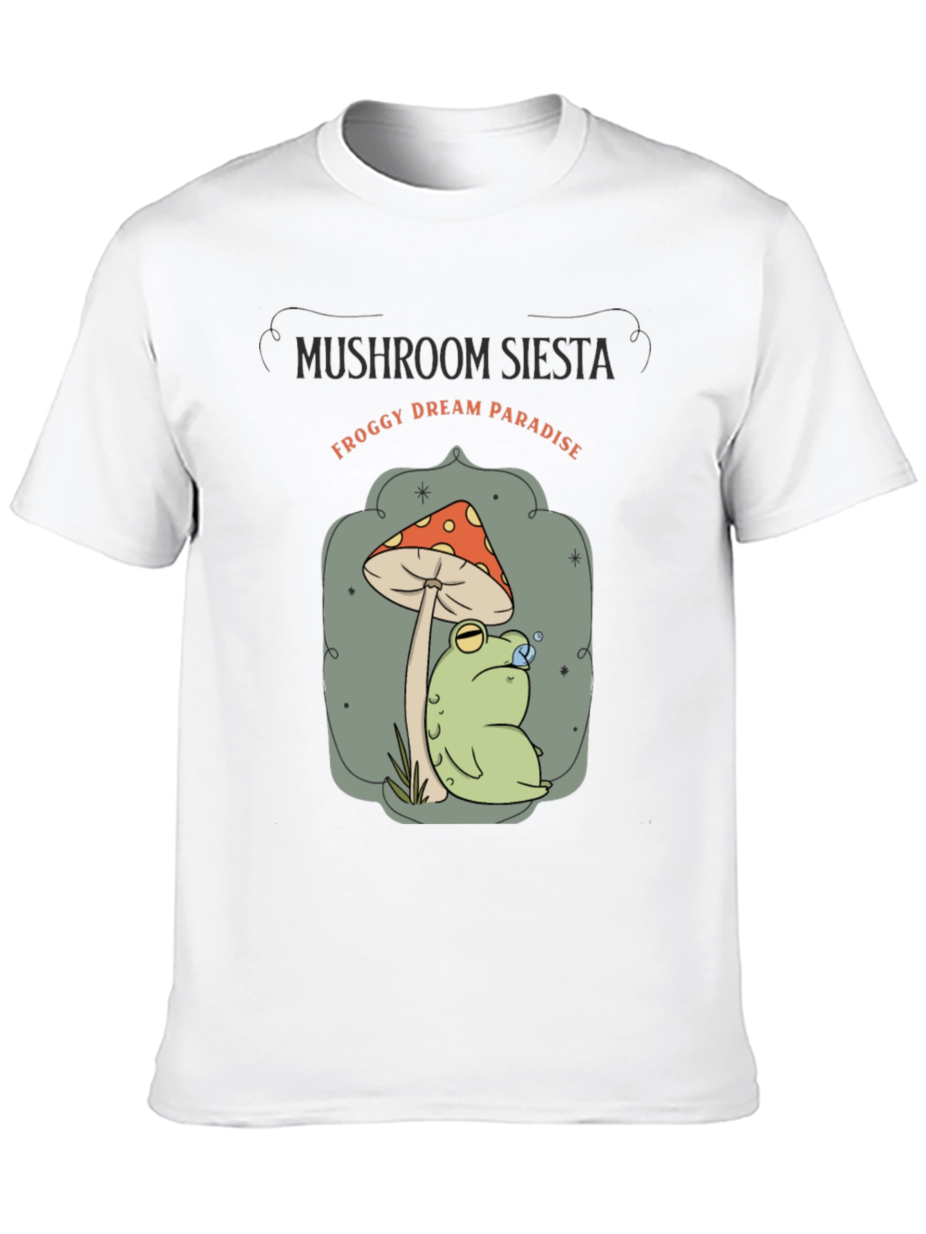 Mushroom Siesta Froggy Dream Paradise Graphic Tee