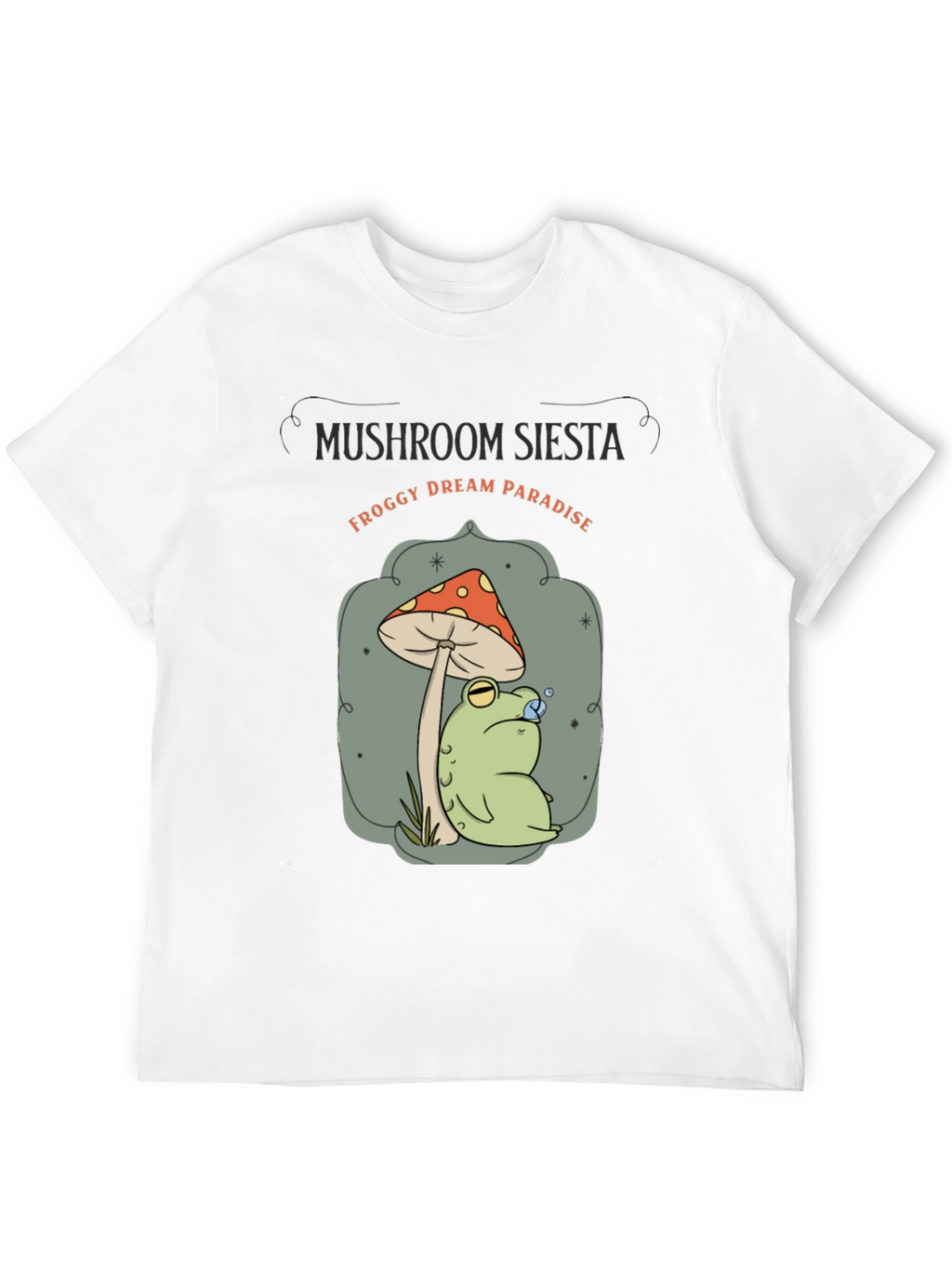 Mushroom Siesta Froggy Dream Paradise Graphic Tee