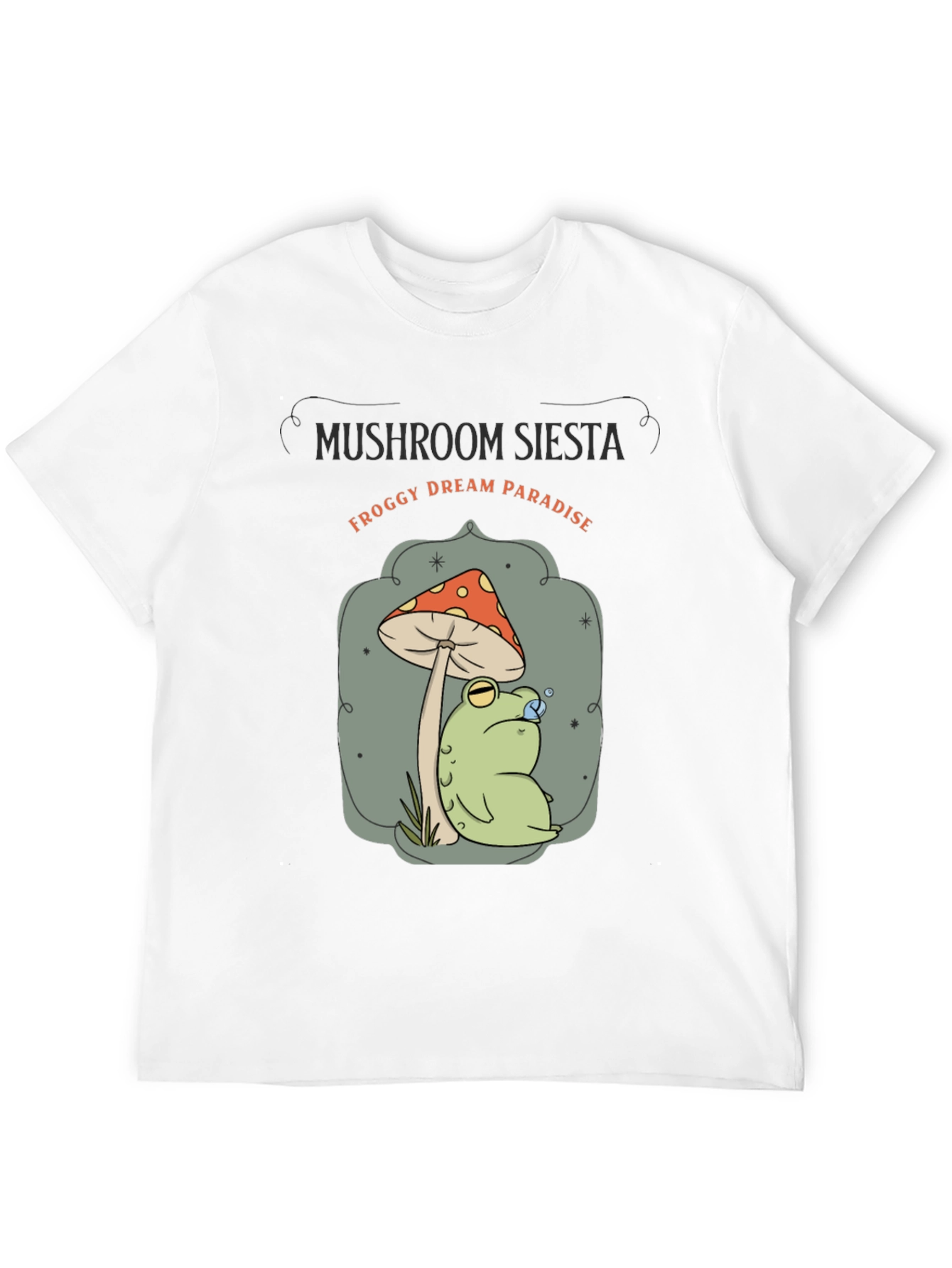 Mushroom Siesta Froggy Dream Paradise Graphic Tee
