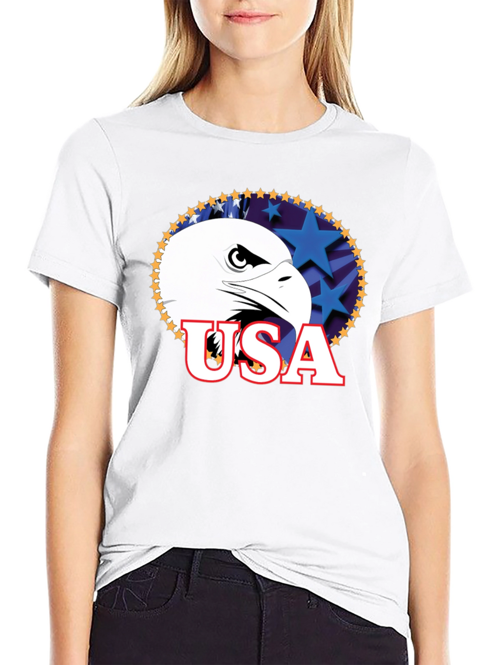 Patriotic USA Eagle Graphic T-Shirt