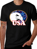 Patriotic USA Eagle Graphic T-Shirt