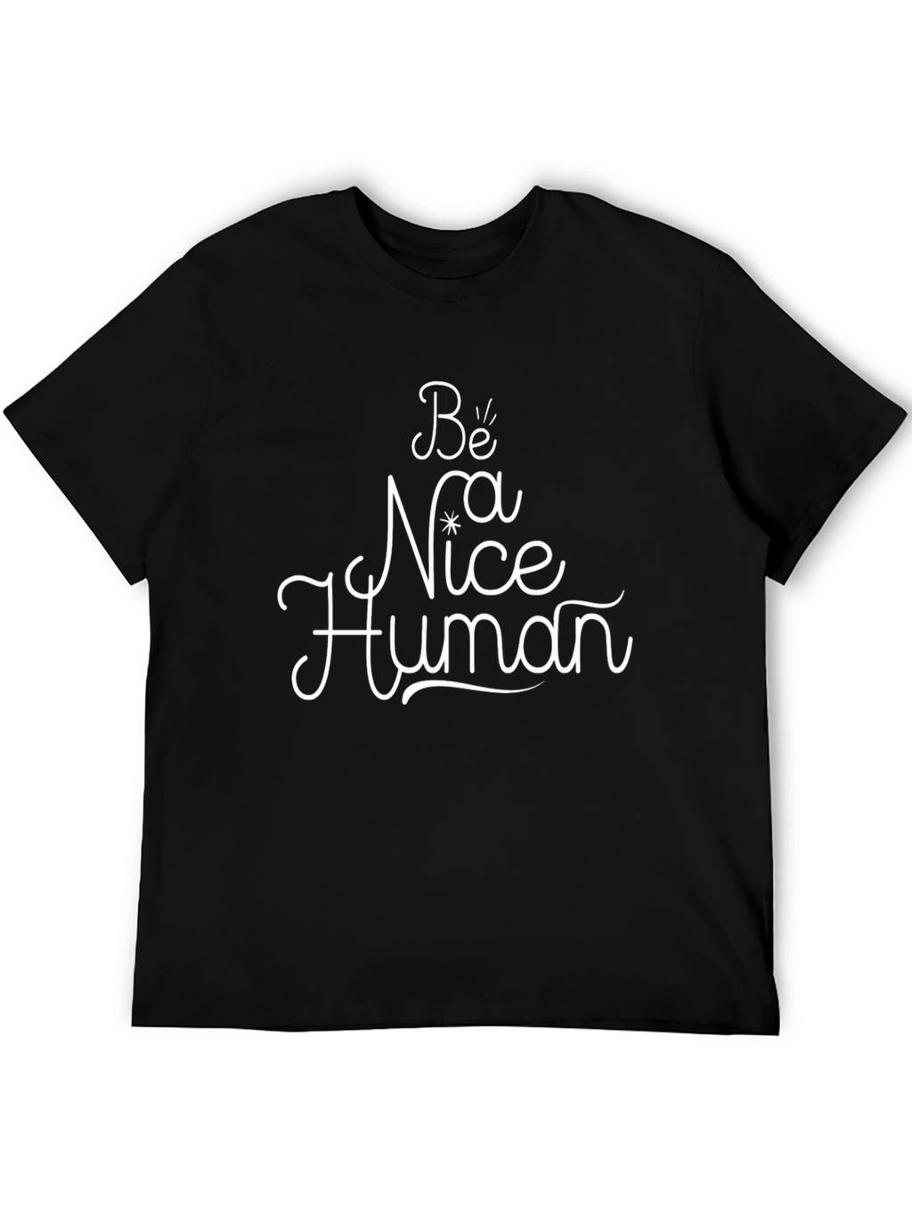 Be Nice Human Black Graphic Tee