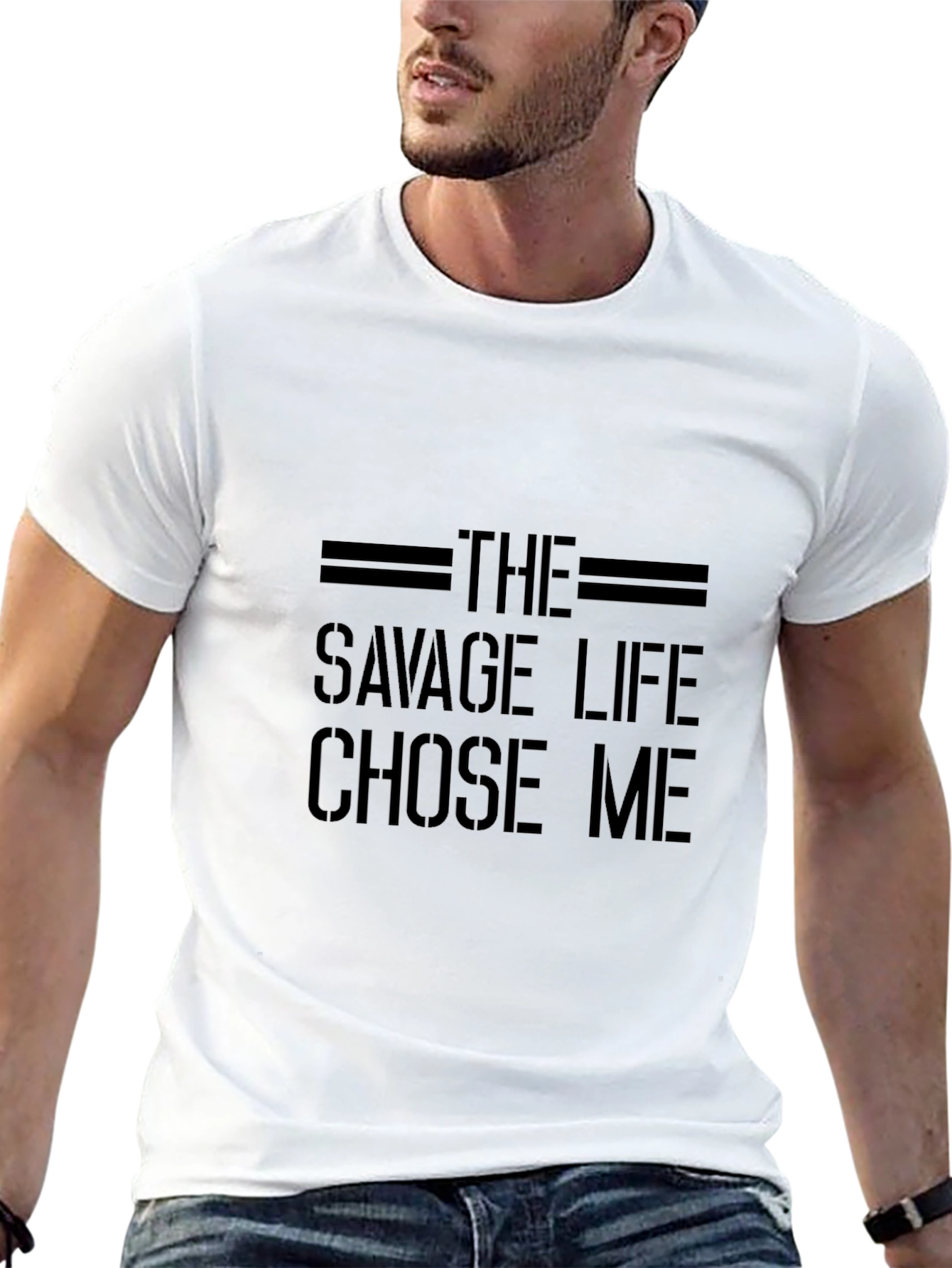 The Savage Life T-Shirt - Black Crew Neck