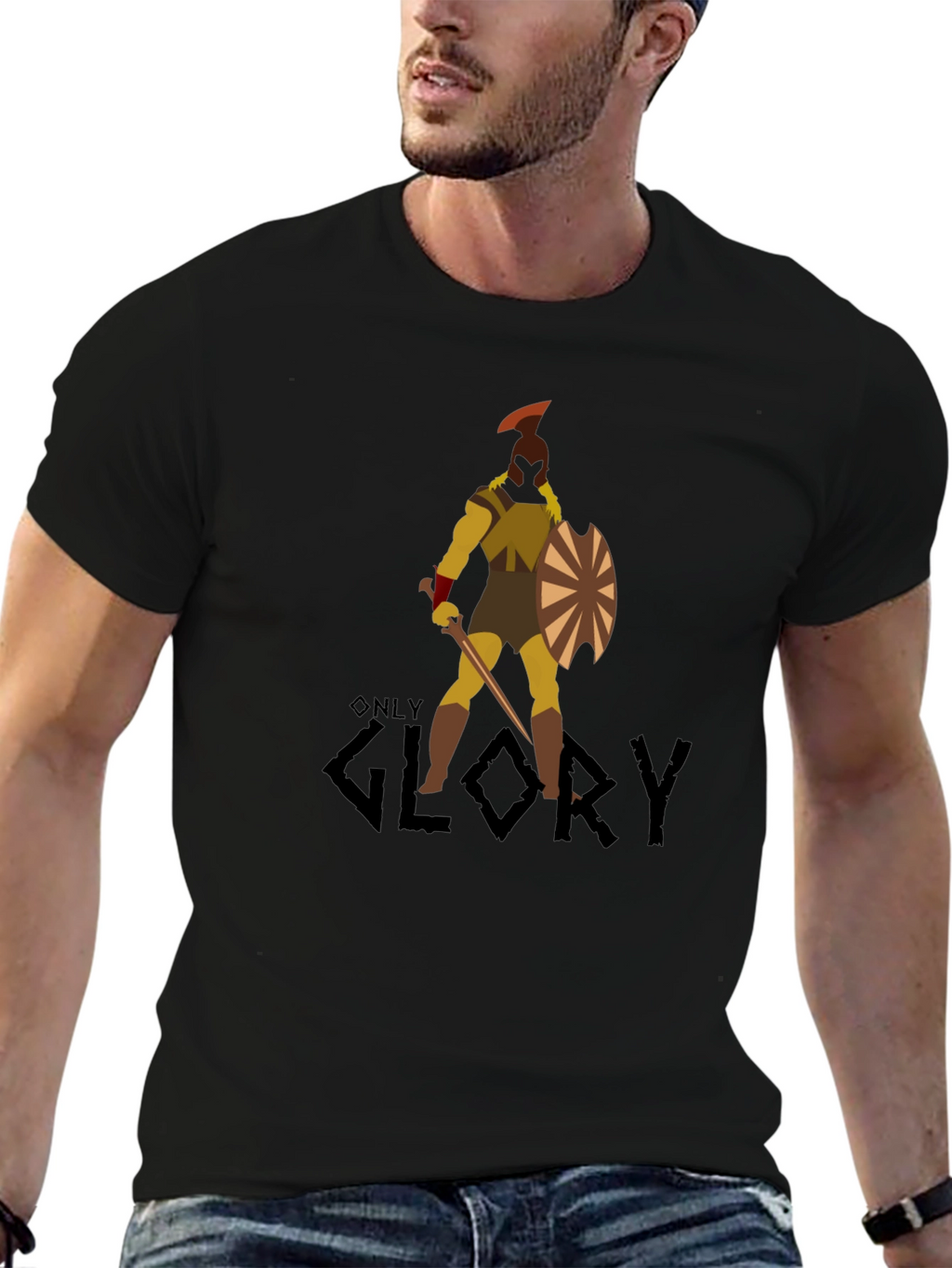 Warrior Graphic Black T-Shirt