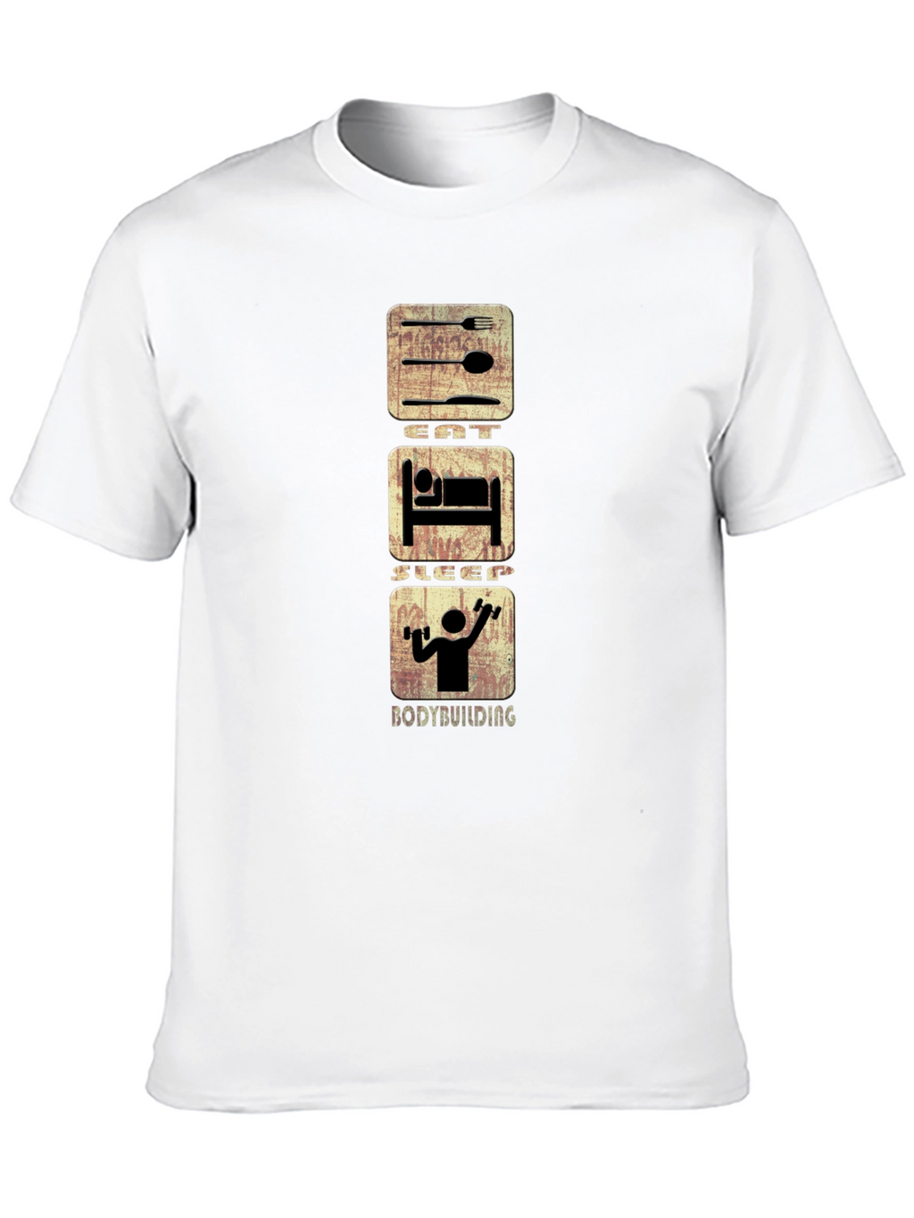 Eat Sleep Bodybuilding Graphic Tee - Black