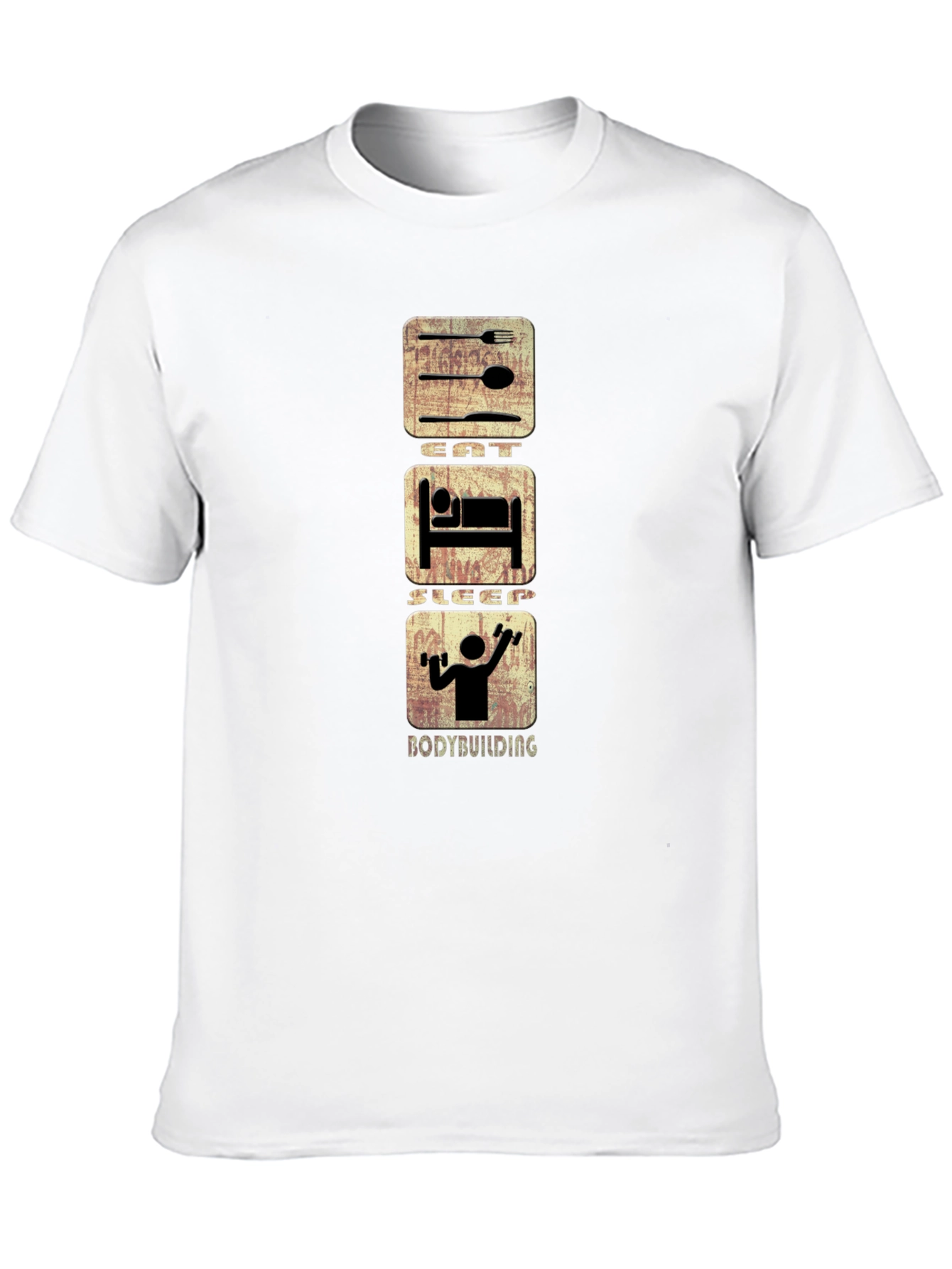 Eat Sleep Bodybuilding Graphic Tee - Black