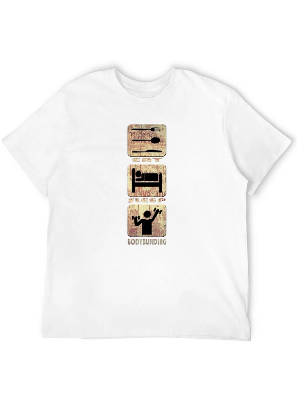 Eat Sleep Bodybuilding Graphic Tee - Black