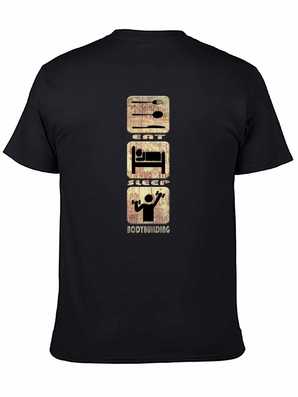 Eat Sleep Bodybuilding Graphic Tee - Black