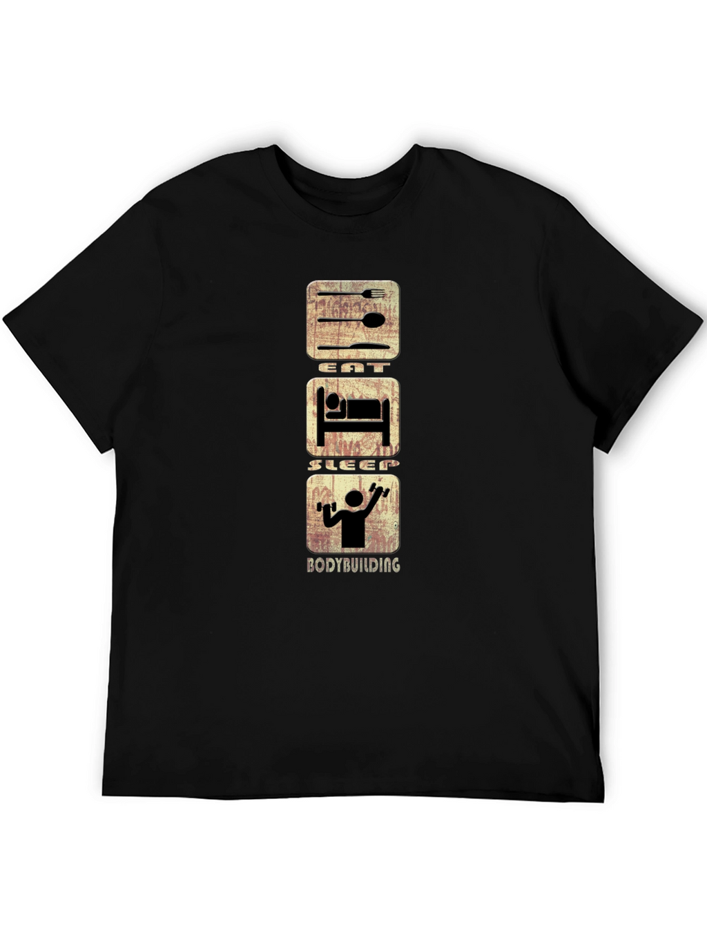 Eat Sleep Bodybuilding Graphic Tee - Black