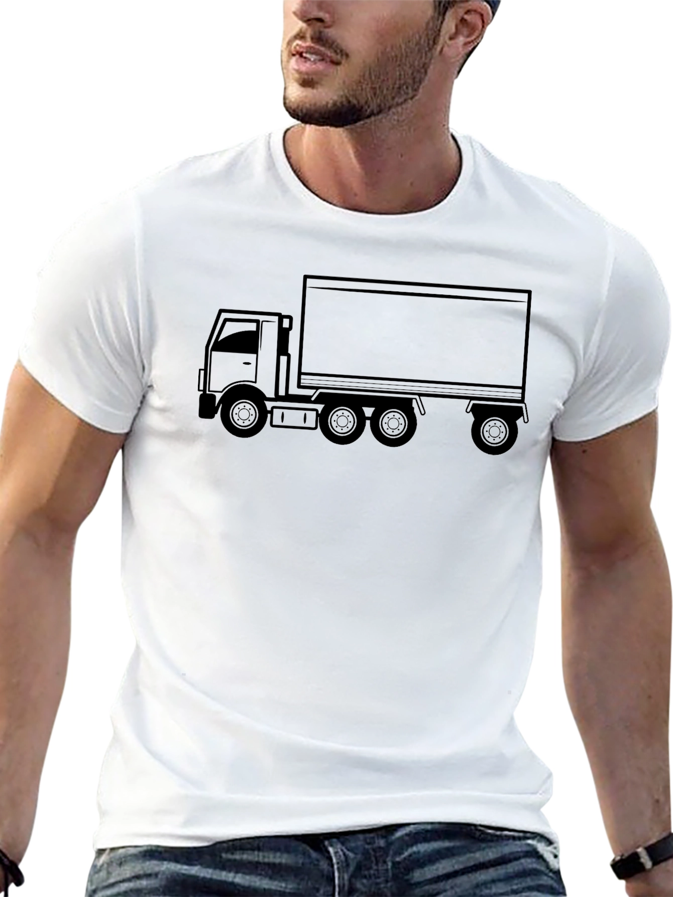 Truck Graphic T-Shirt - Black Classic Fit