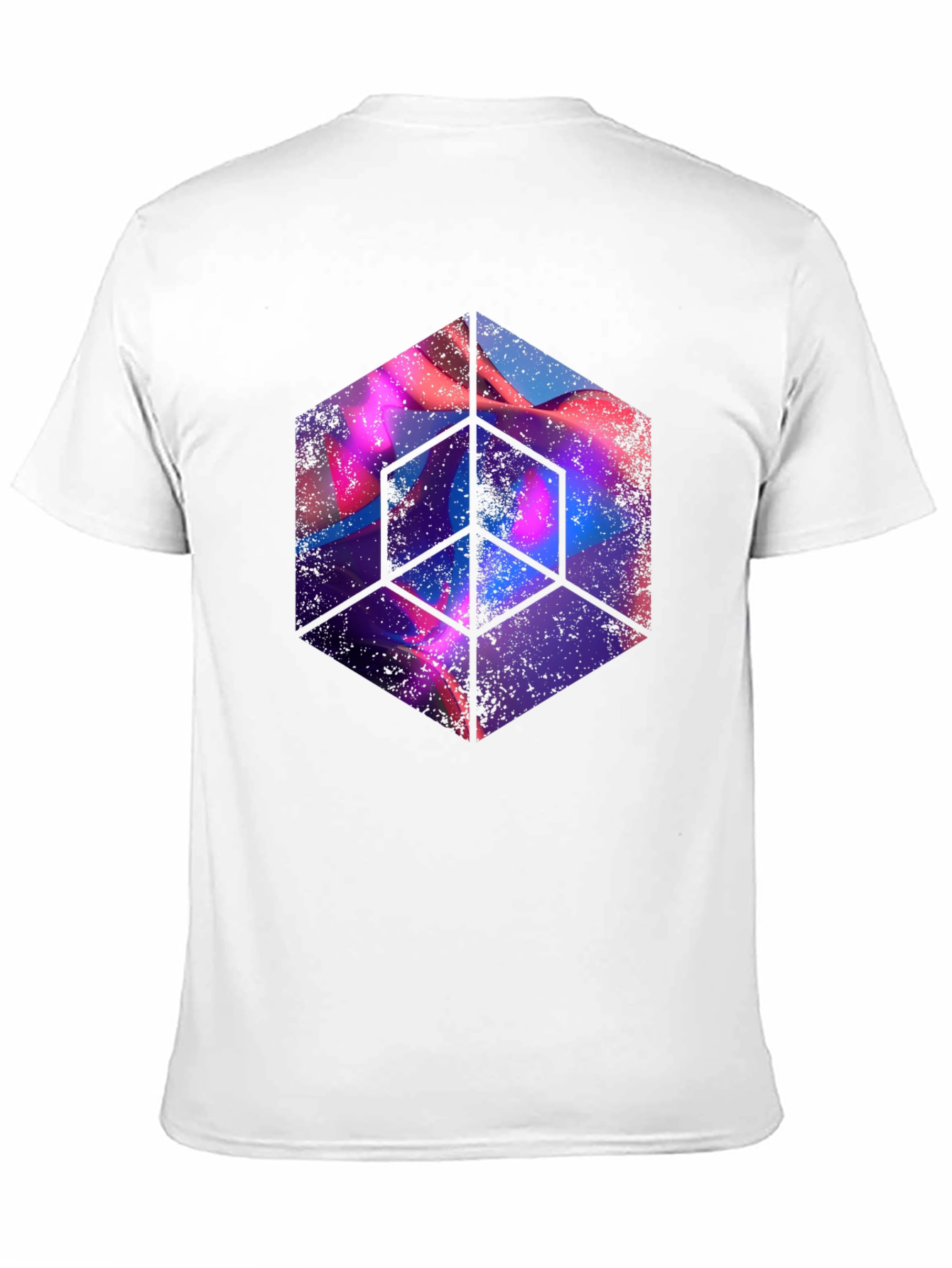 Abstract Cube Graphic Tee - Mens Black T-Shirt