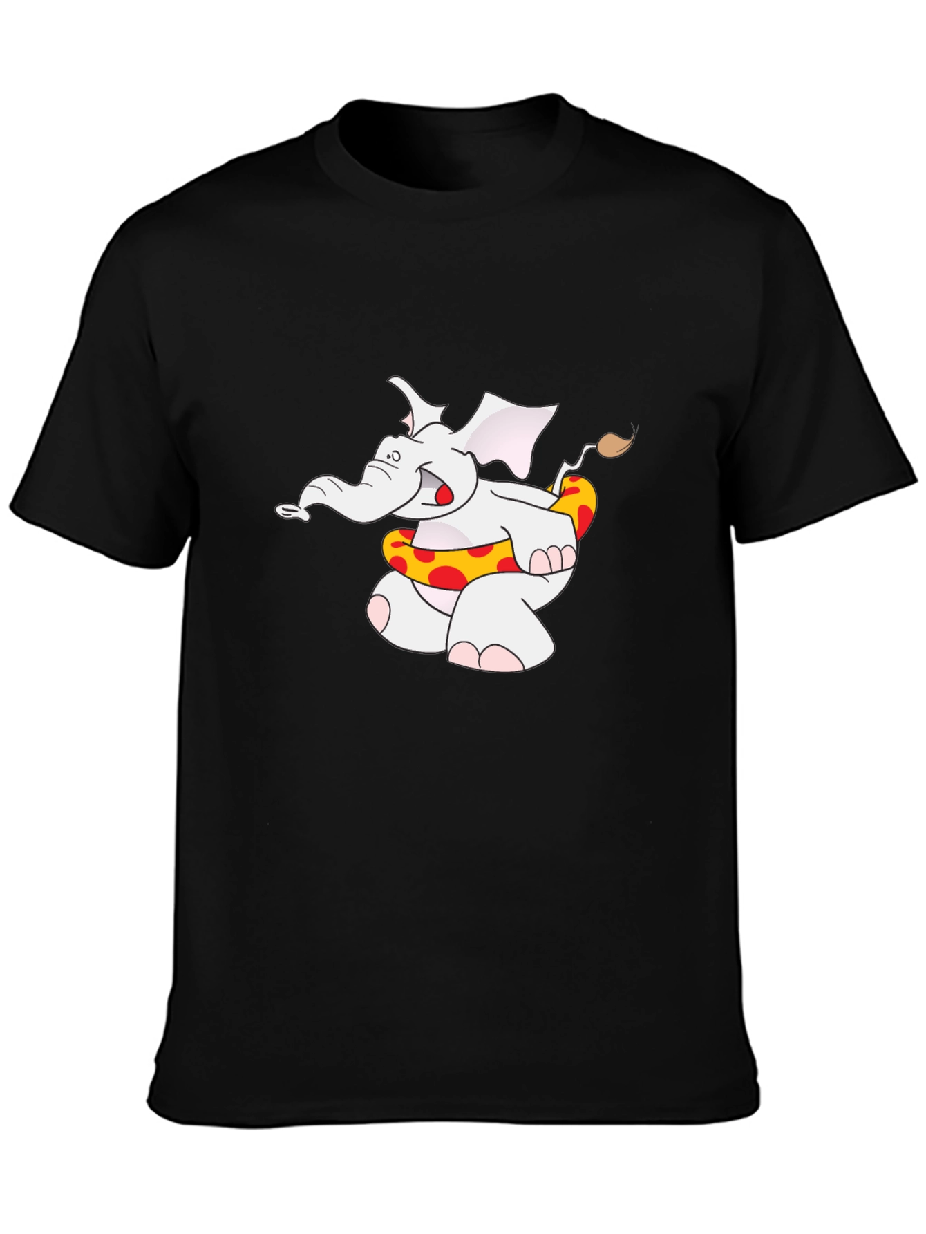 Elephant Summer Fun Black T-Shirt