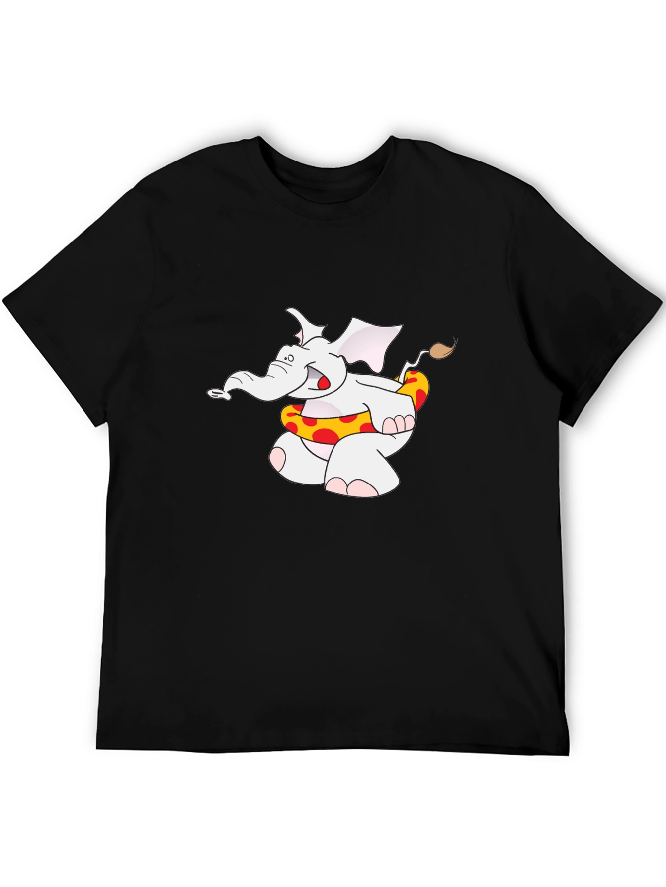 Elephant Summer Fun Black T-Shirt