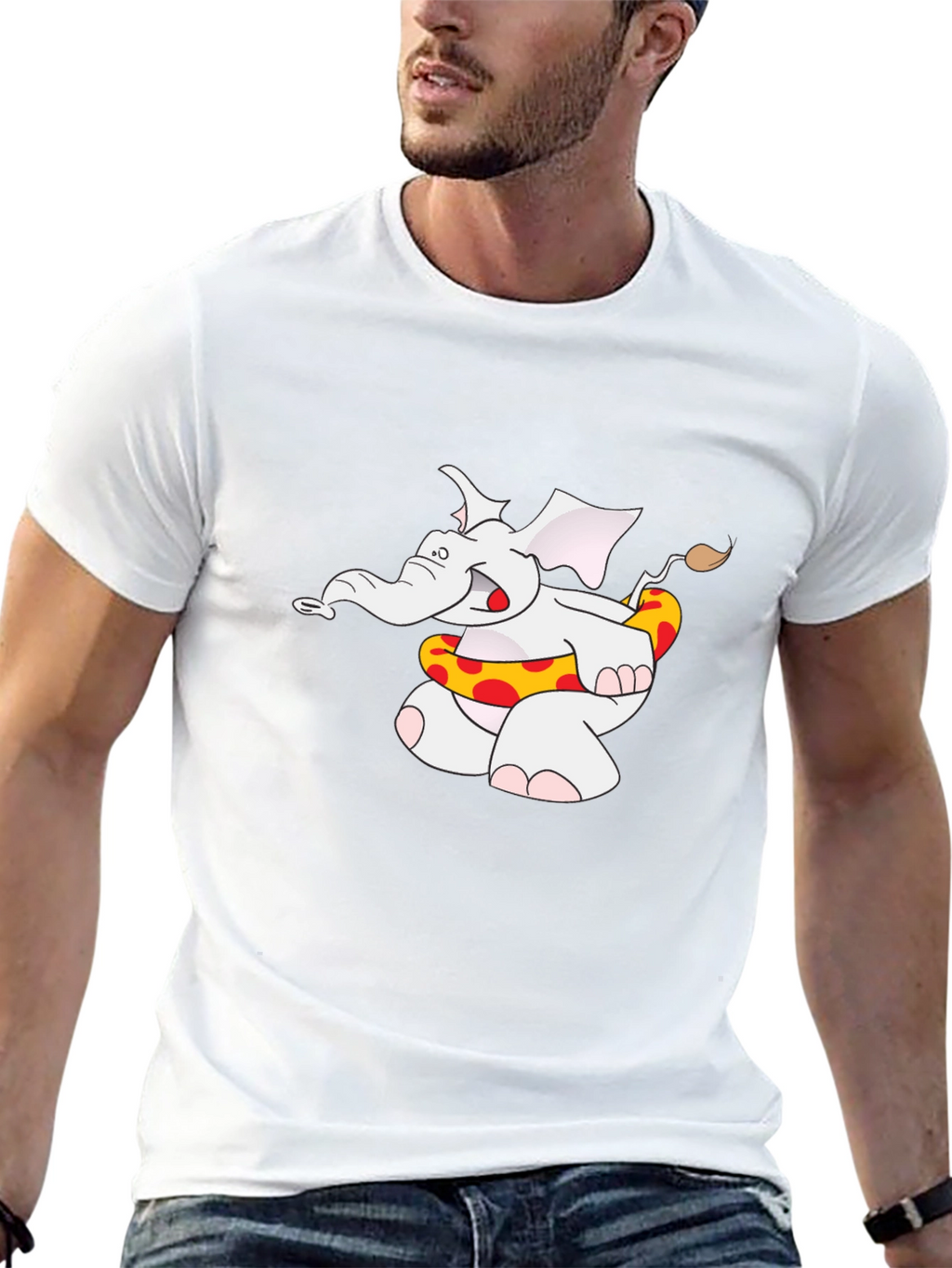Elephant Summer Fun Black T-Shirt