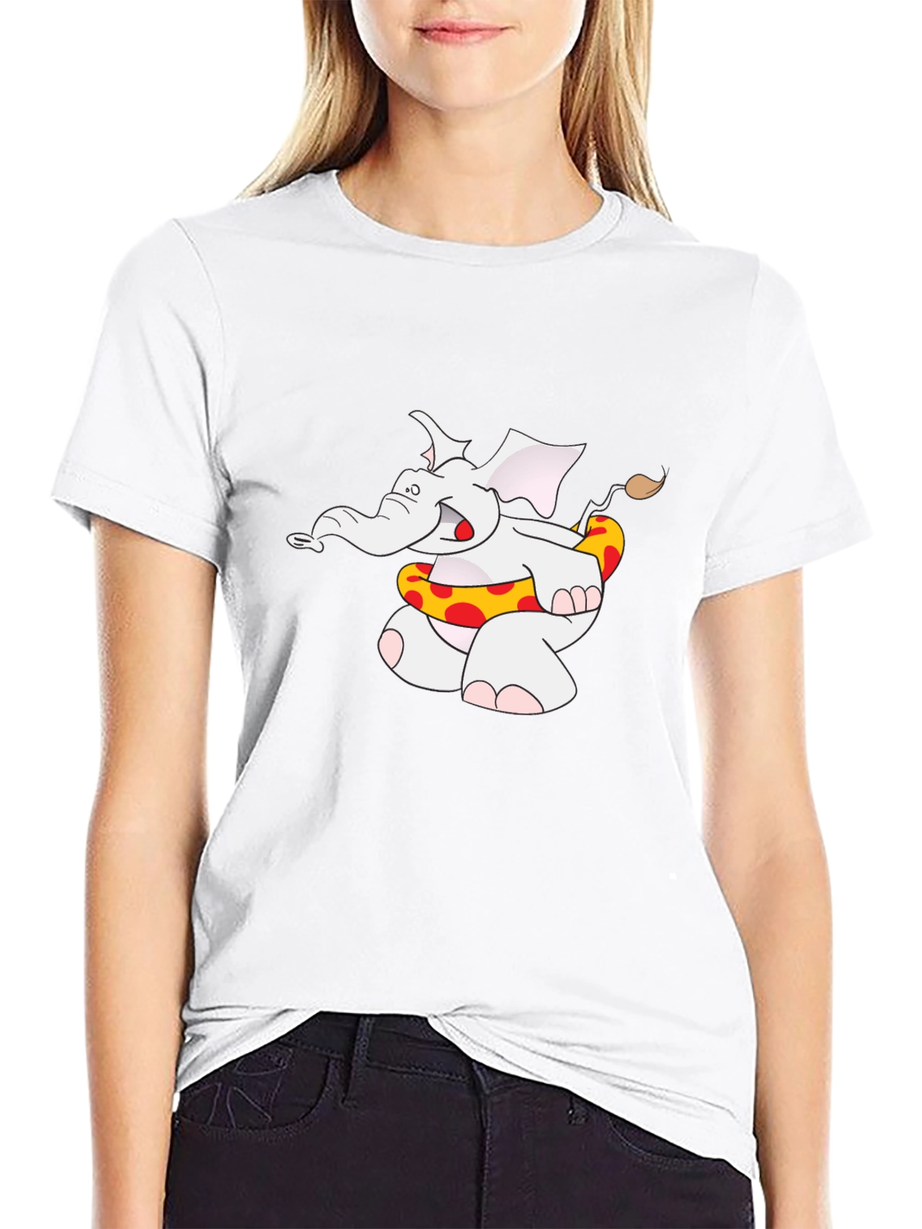 Elephant Summer Fun Black T-Shirt