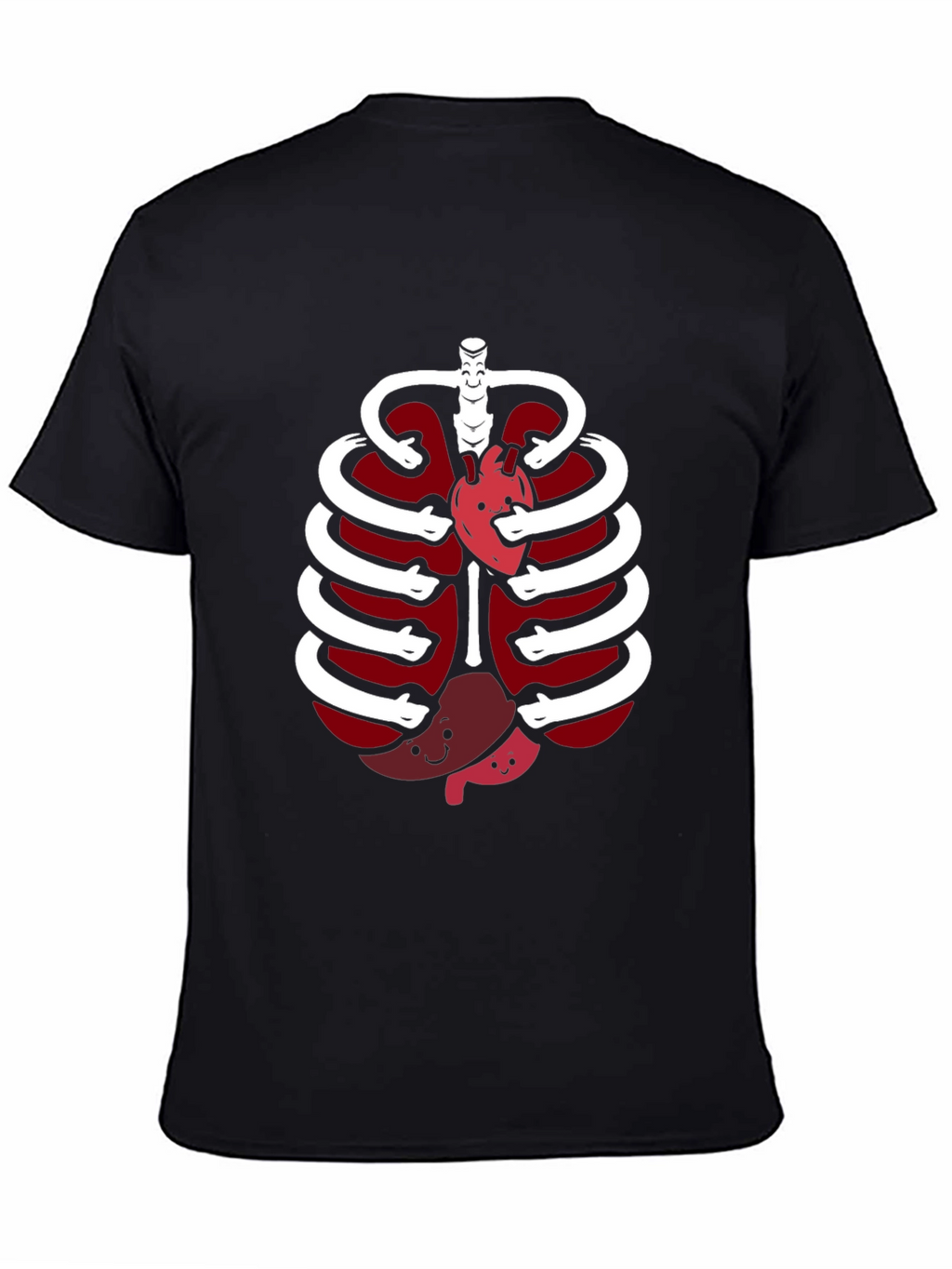Funny Anatomy Rib Cage Heart Stomach T-Shirt