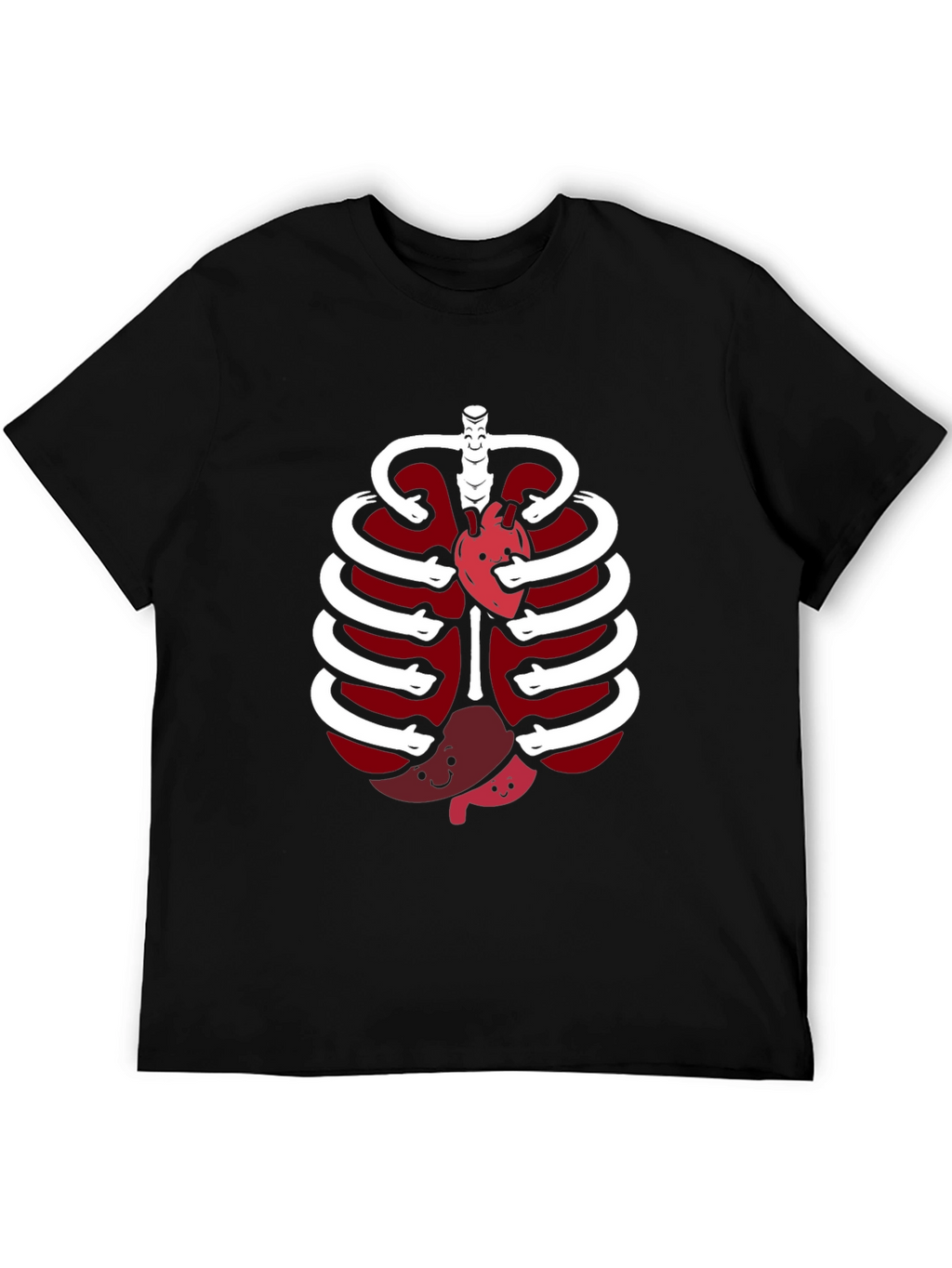 Funny Anatomy Rib Cage Heart Stomach T-Shirt