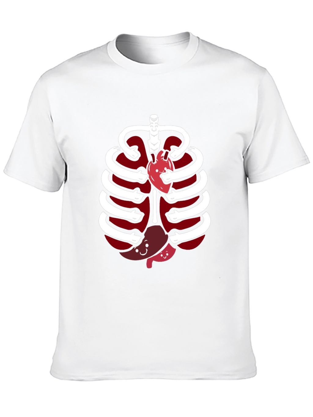 Funny Anatomy Rib Cage Heart Stomach T-Shirt