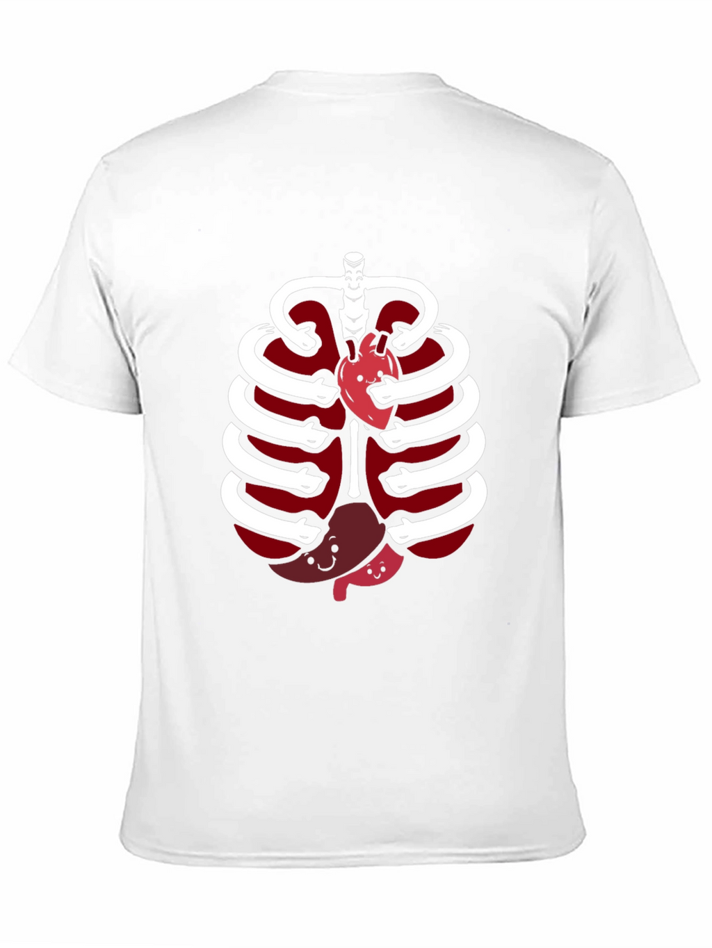 Funny Anatomy Rib Cage Heart Stomach T-Shirt