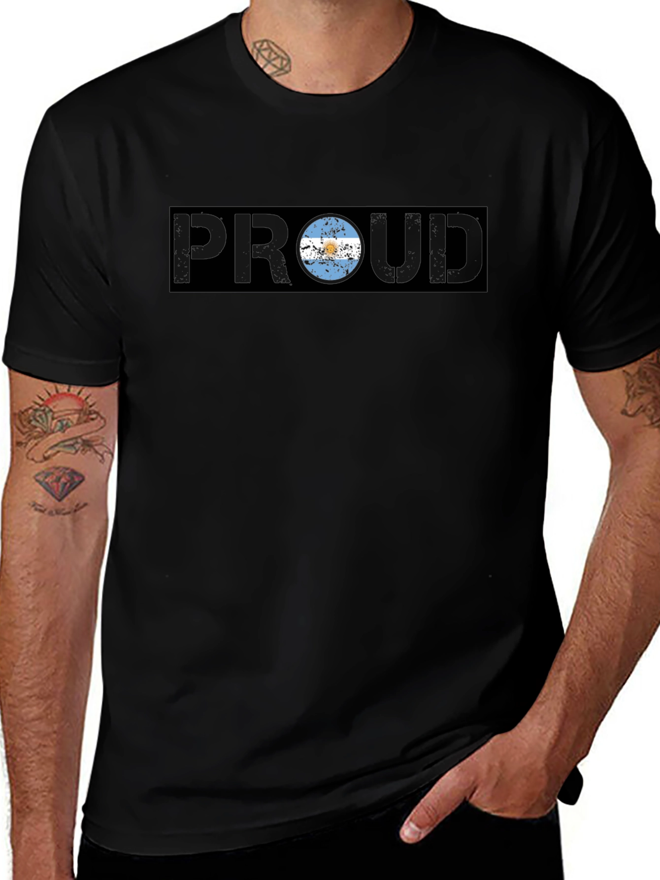 Argentina Proud Graphic T-Shirt - Black