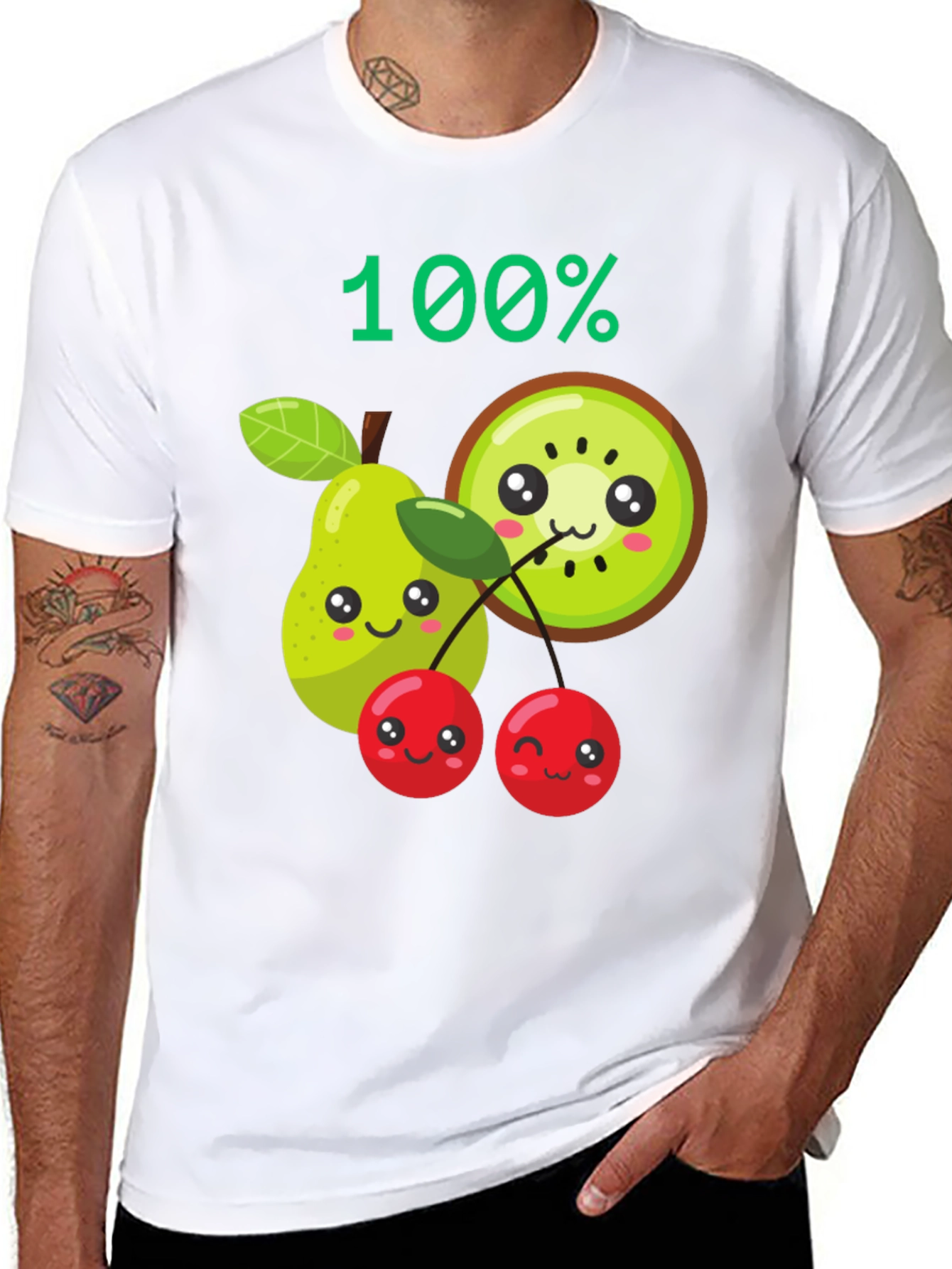 100% Fruit Kawaii Graphic Tee