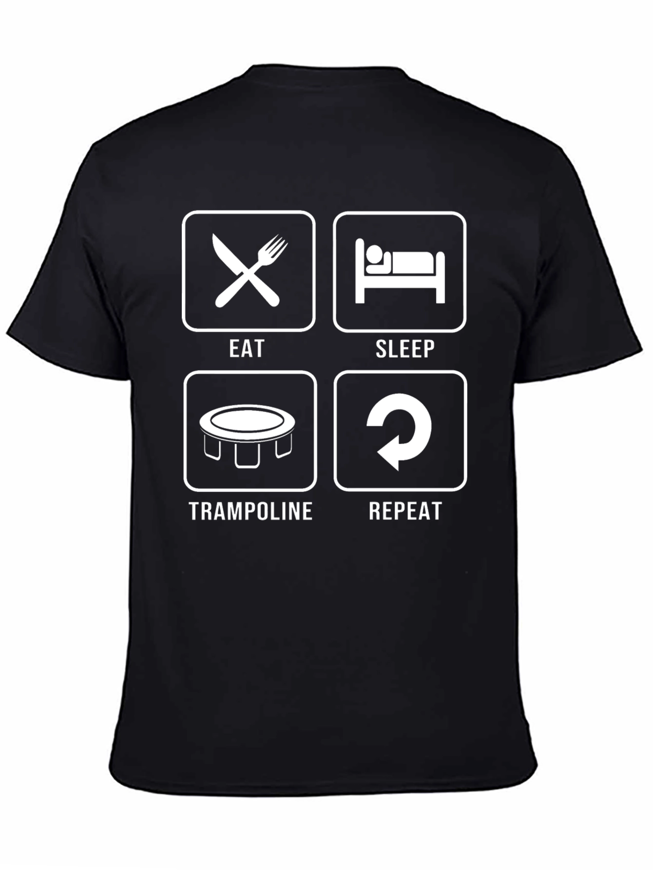 Eat Sleep Trampoline Repeat Graphic T-Shirt
