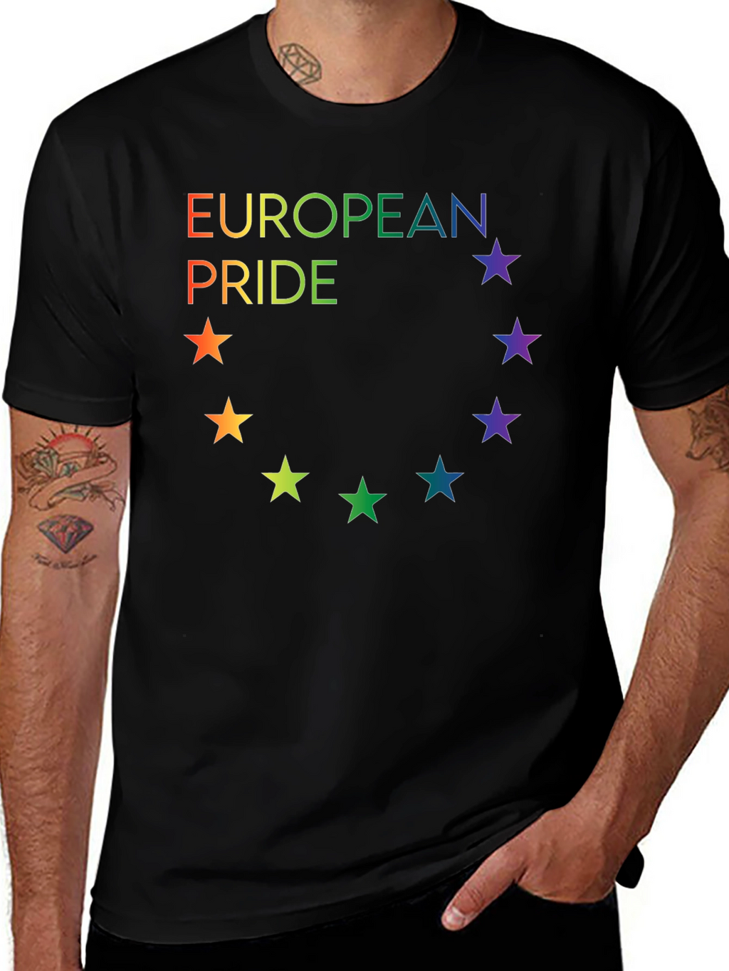 European Pride Rainbow Star T-Shirt
