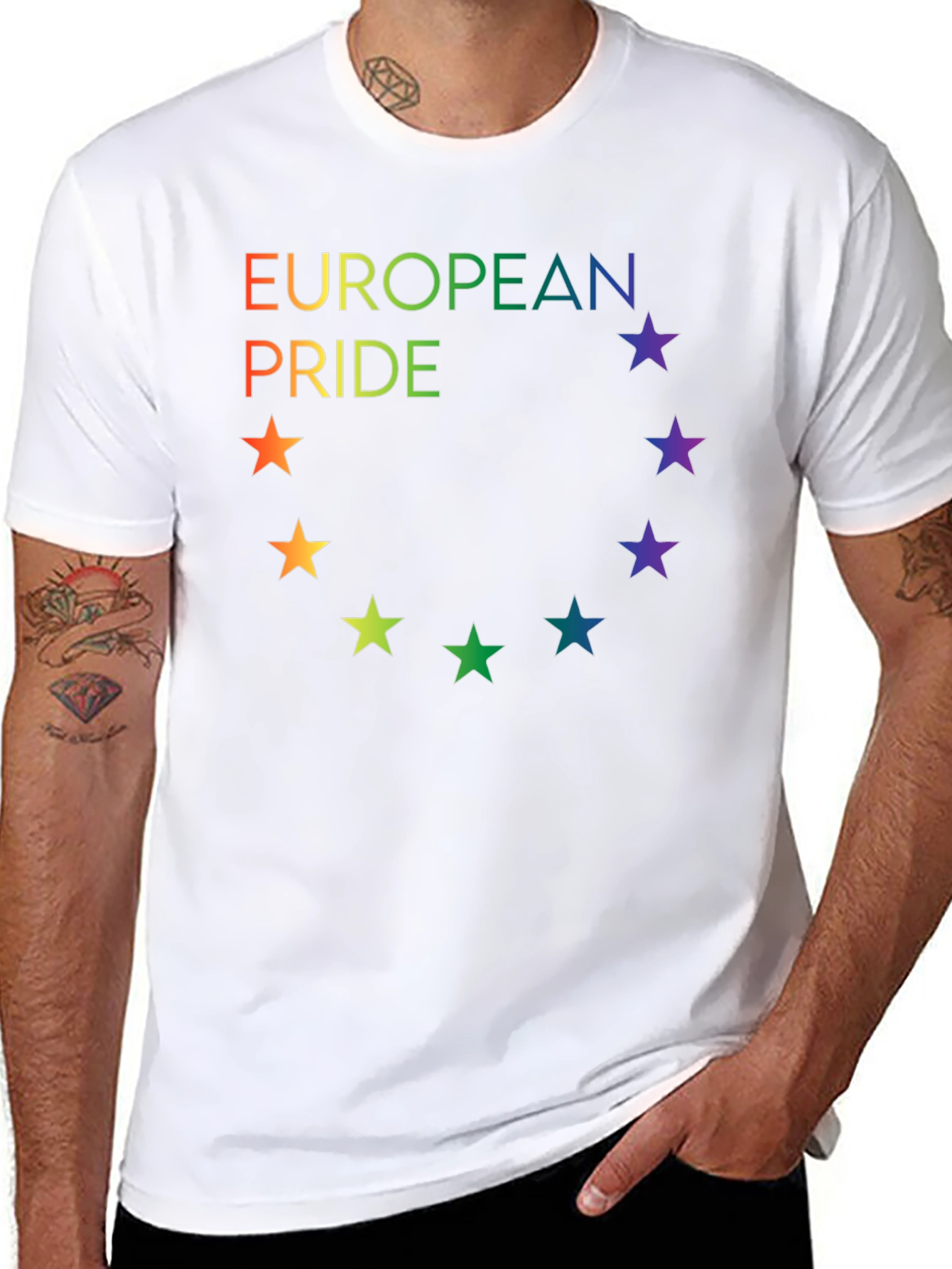 European Pride Rainbow Star T-Shirt